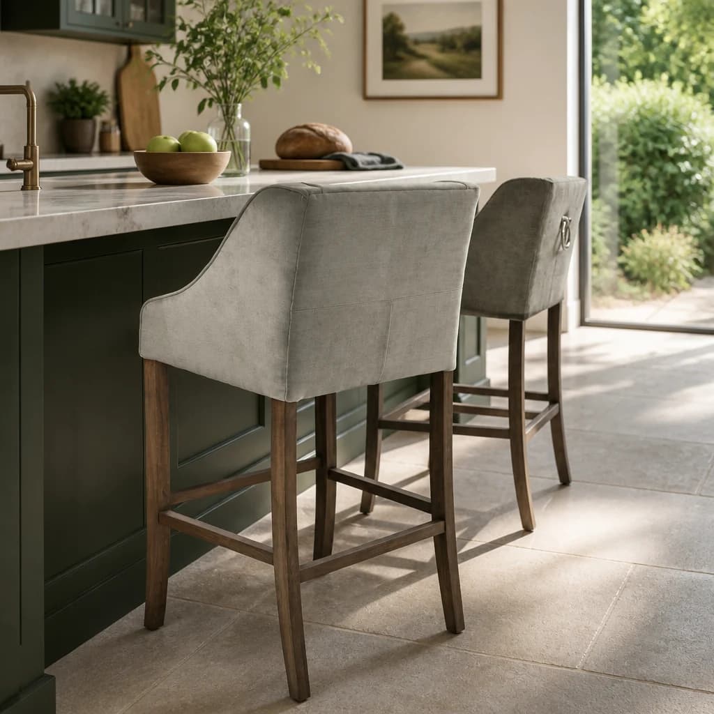 Epsom Grey Bar Stool