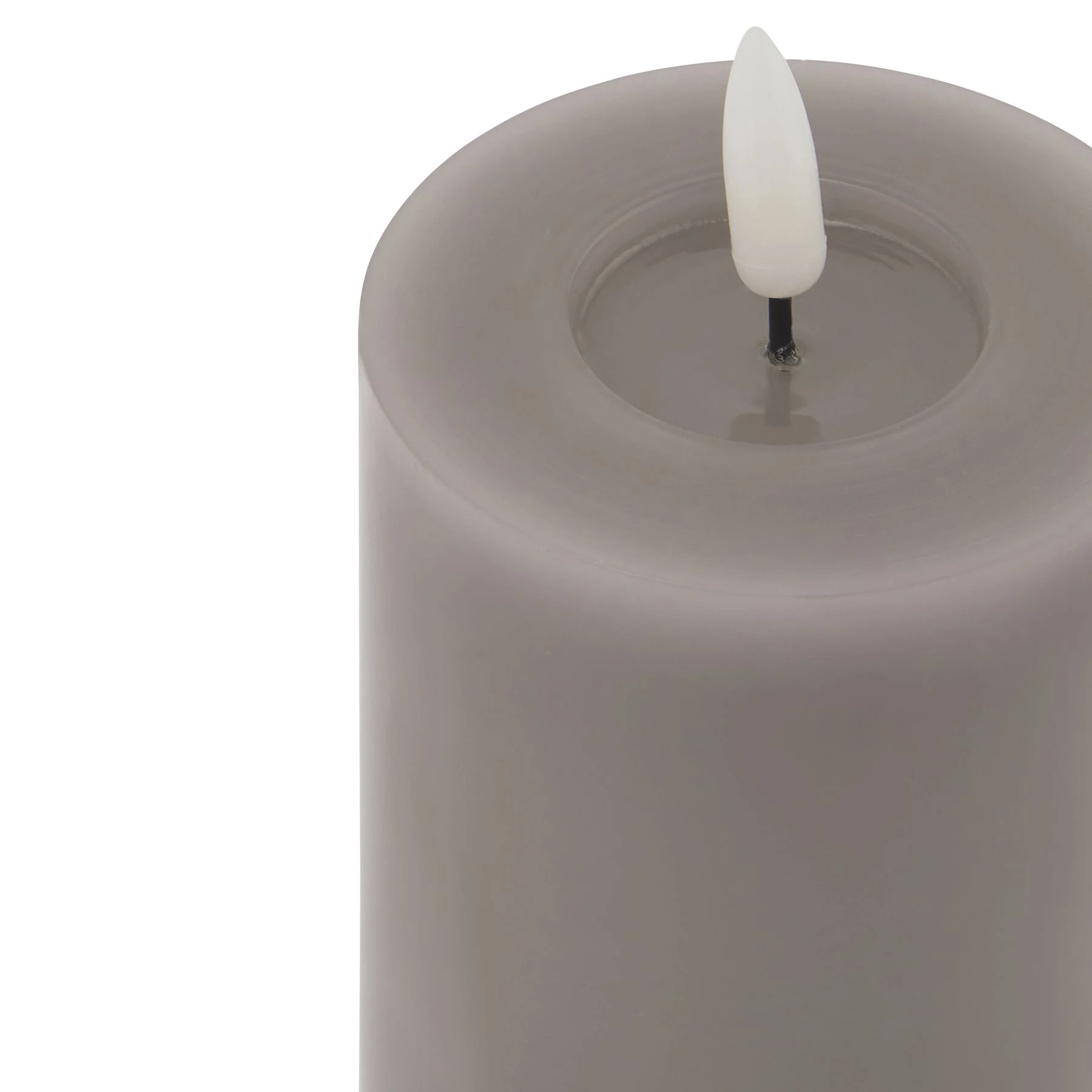 Luxe Collection Melt Effect 3x4 Grey LED Wax Candle - Candles, photo 3 of 4
