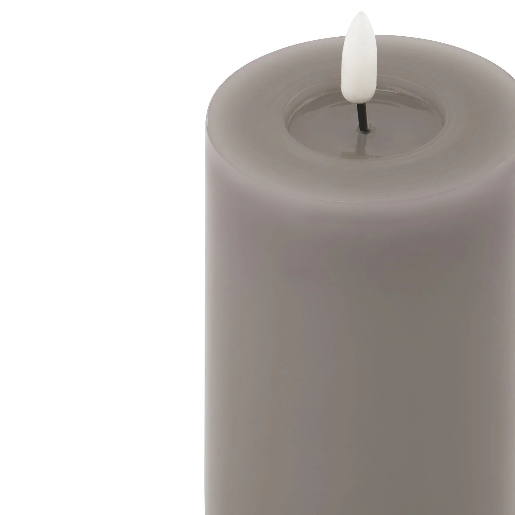 Luxe Collection Melt Effect 3x6 Grey LED Wax Candle - Candles, photo 3 of 4