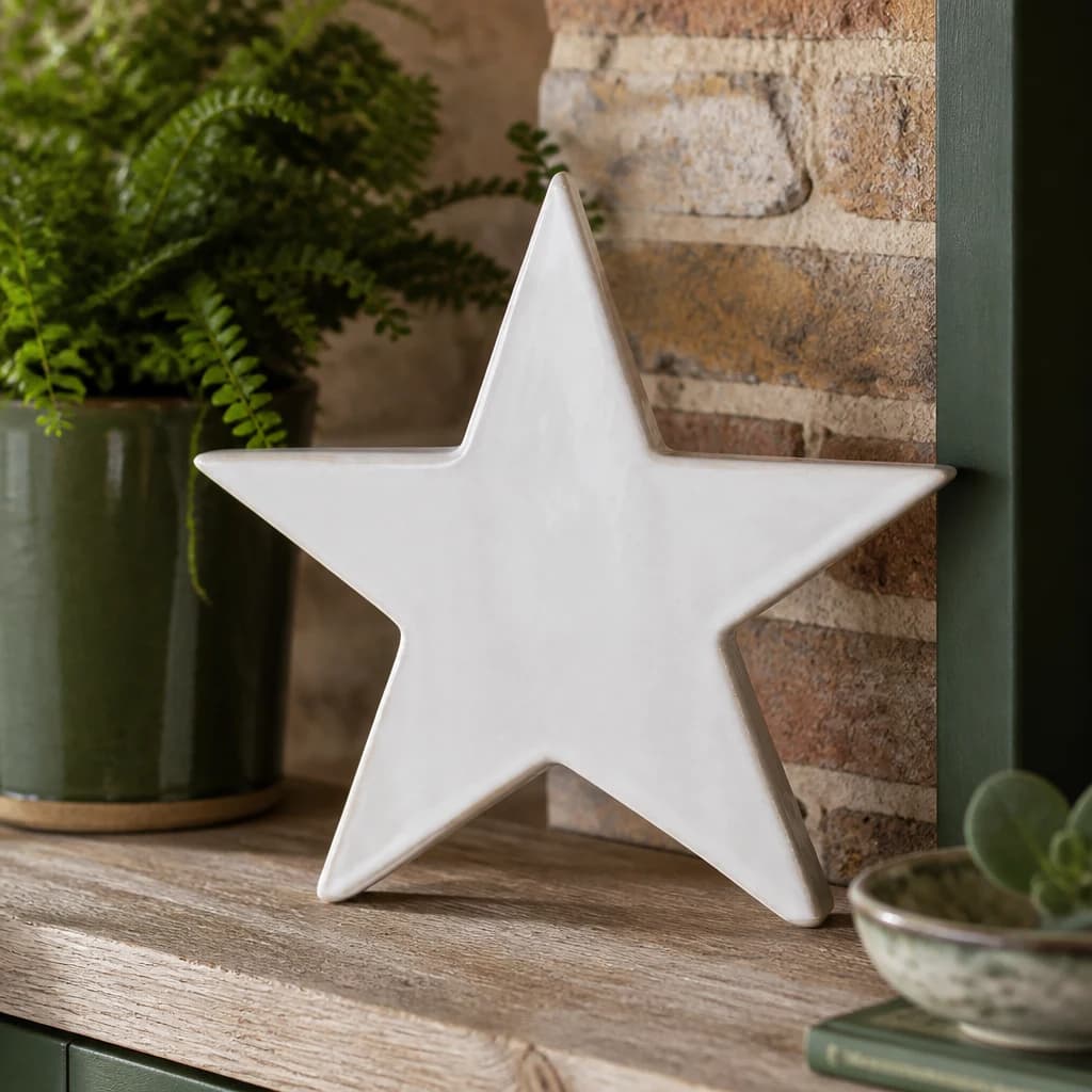 Large Ceramic Standing Star Decoration - Decorative, photo 1 of 4