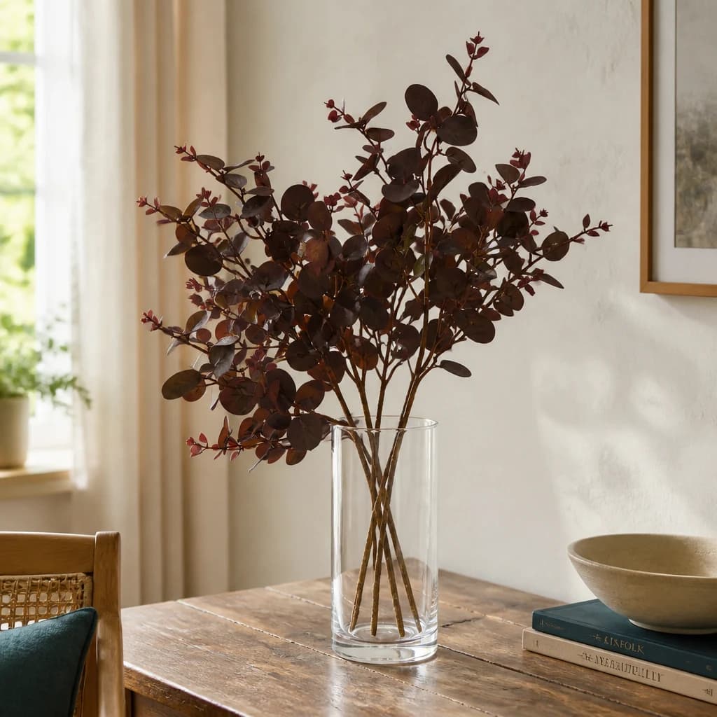 Burgundy Eucalyptus Bunch — Pack of 5 - Artificial plants & flowers, photo 1 of 2