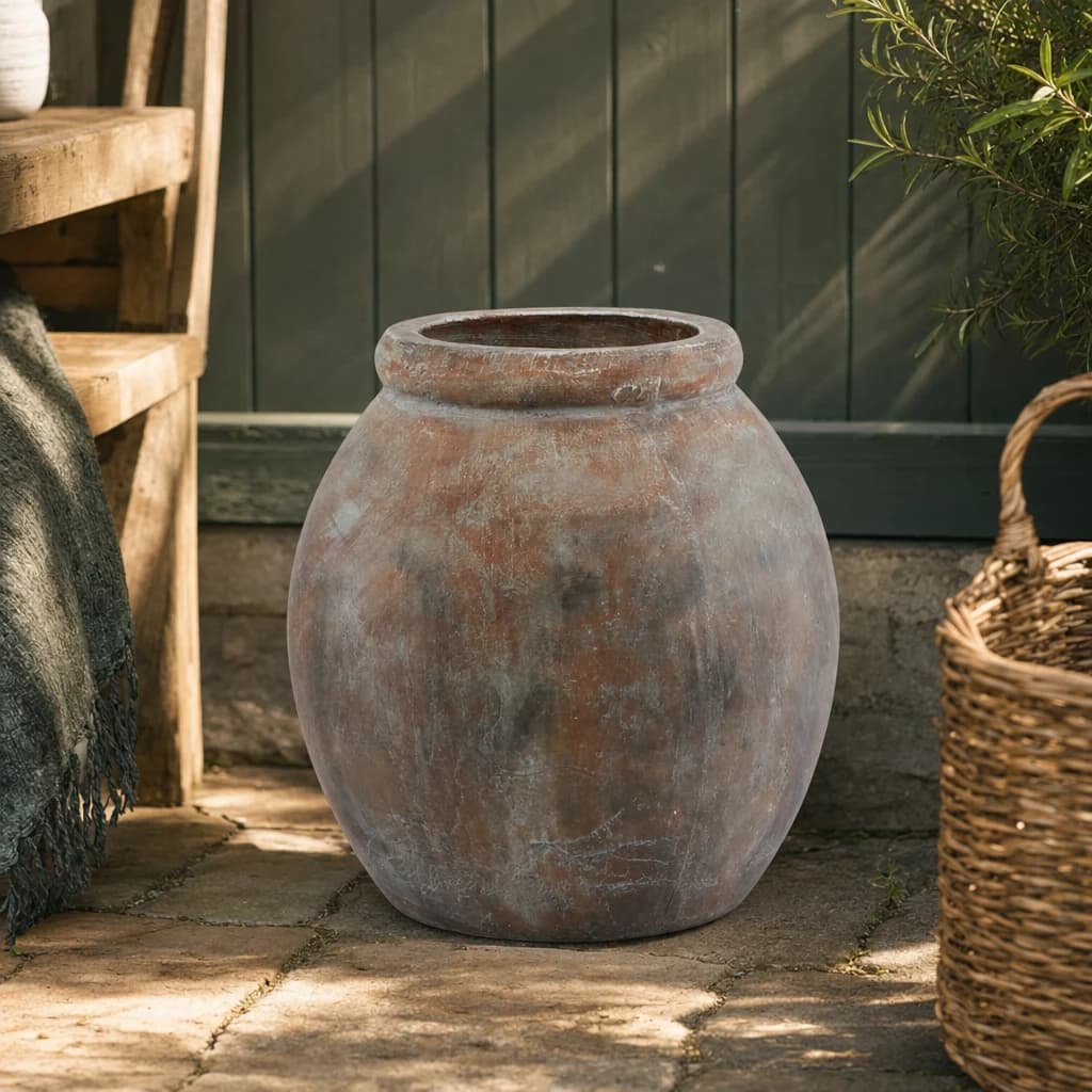 Siena Brown Jar Shaped Planter