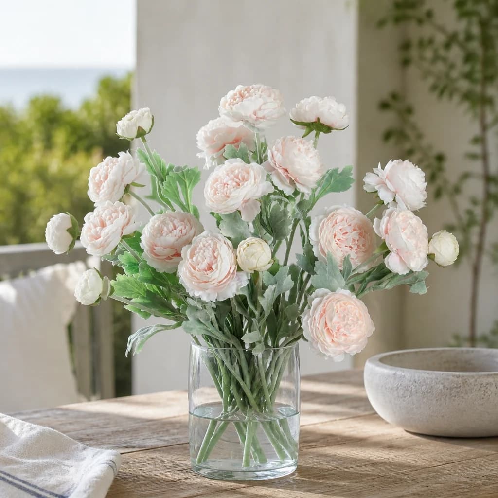 The Natural Garden Collection Pink Ranunculus — Pack of 5 - Artificial plants & flowers, photo 1 of 5