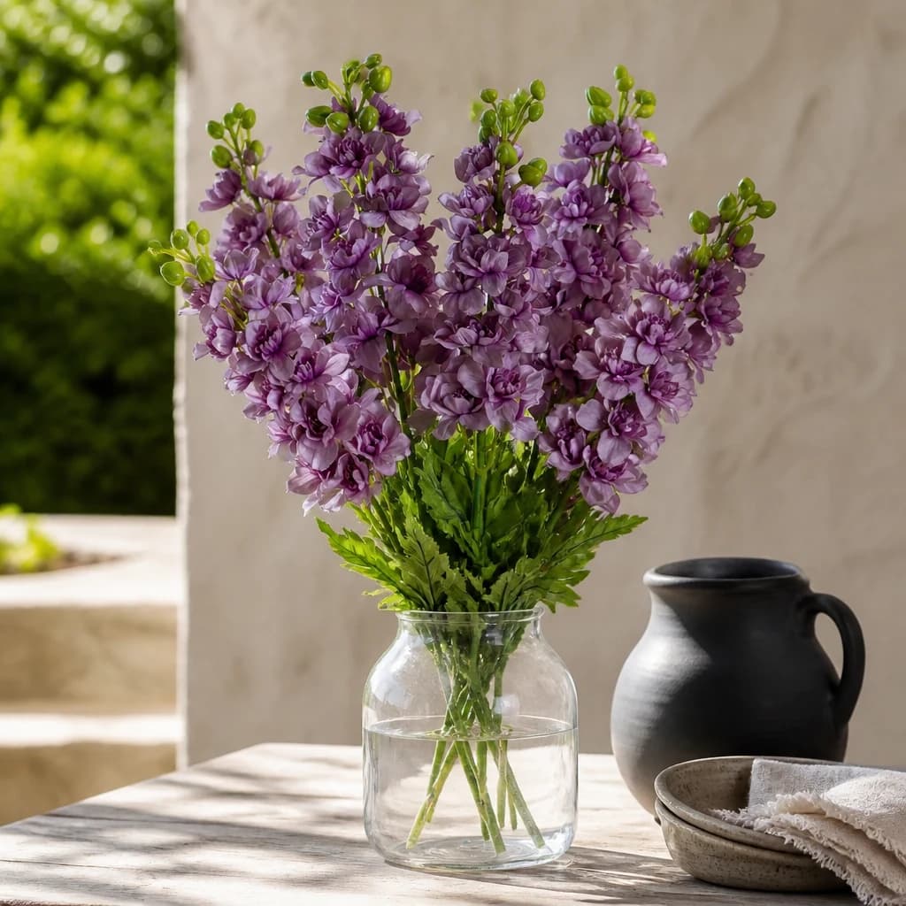 The Natural Garden Collection Purple Elatum Delphinium — Pack of 5 - Artificial plants & flowers, photo 1 of 5