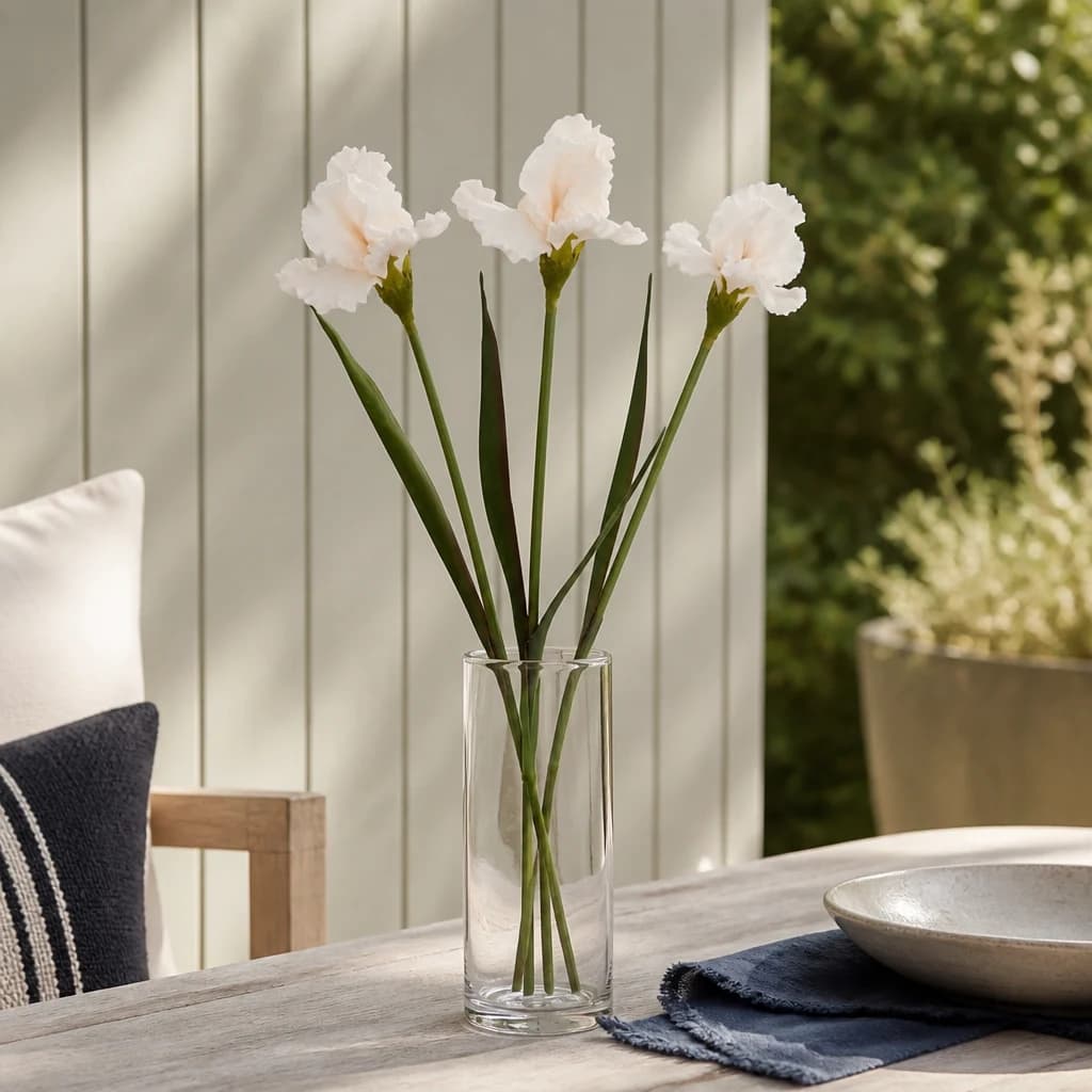 The Natural Garden Collection Pale Apricot Fringed Iris — Pack of 3 - Artificial plants & flowers, photo 1 of 5
