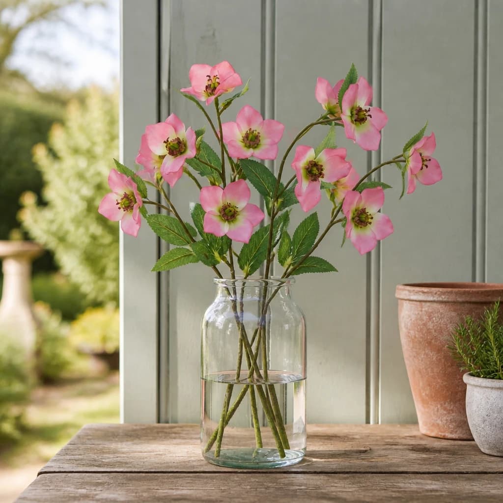 The Natural Garden Collection Pink Varigated Hellibore — Pack of 5 - Artificial plants & flowers, photo 1 of 3