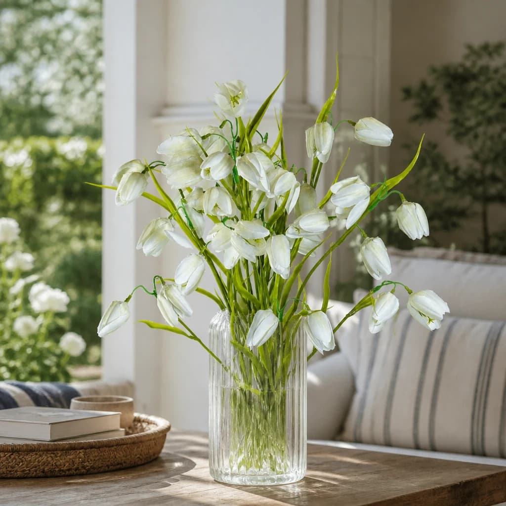 The Natural Garden Collection White Fritillaria Stem — Pack of 5 - Artificial plants & flowers, photo 1 of 5