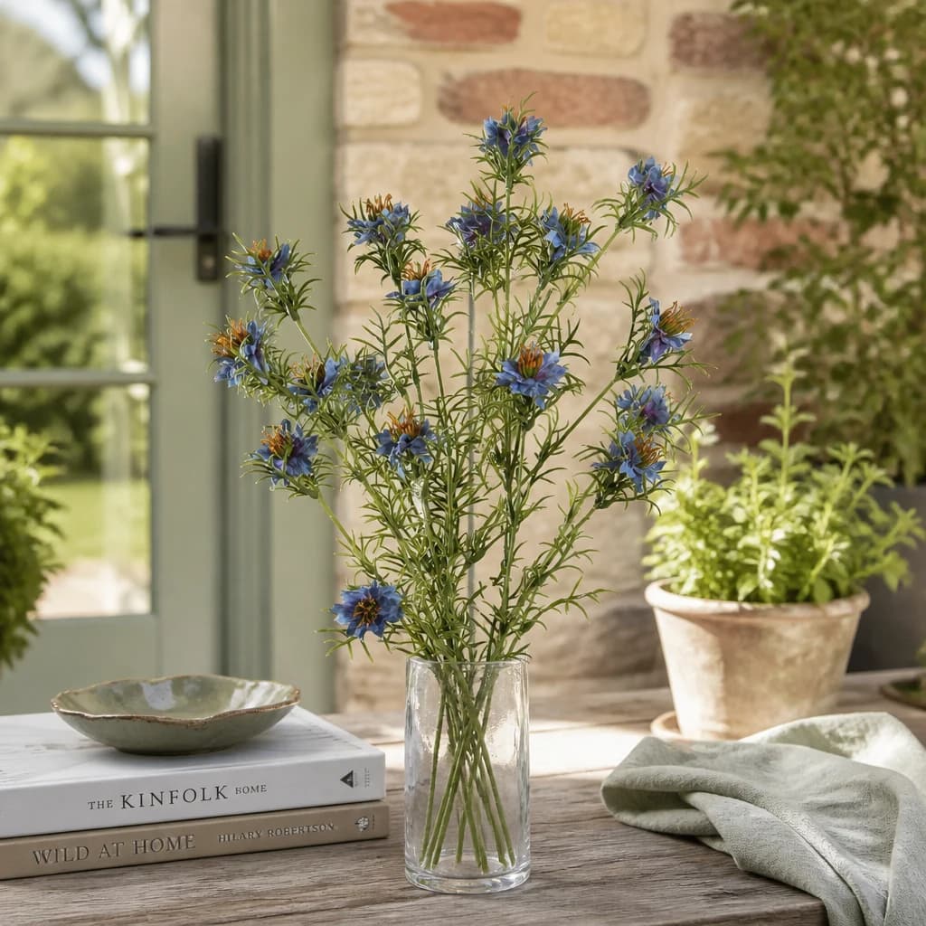 The Natural Garden Collection Purple Nigella Love In A Mist — Pack of 5 - Artificial plants & flowers, photo 1 of 5