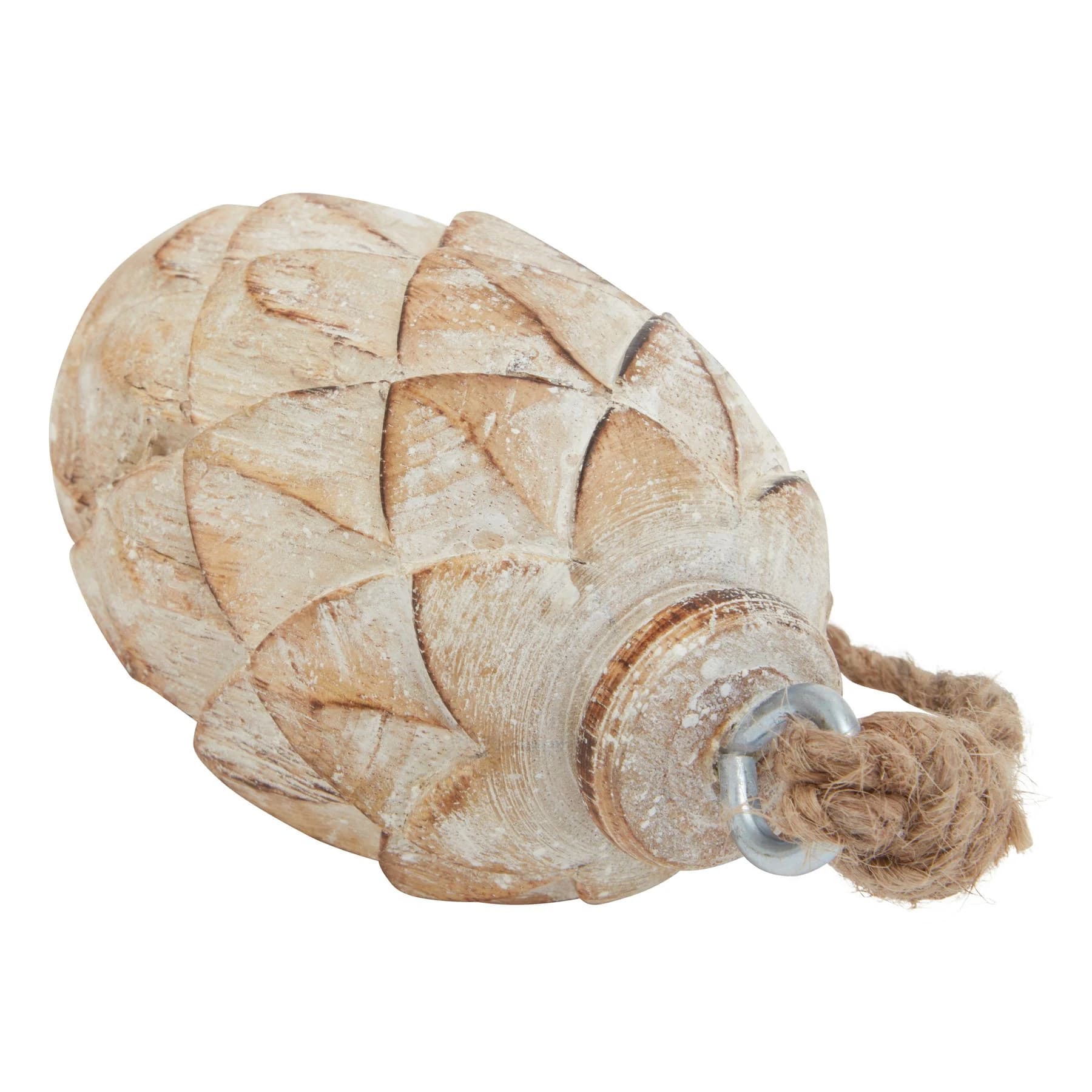 Antique White Wash Small Pine Cone Bauble - Sculptures & ornaments, photo 2 of 2
