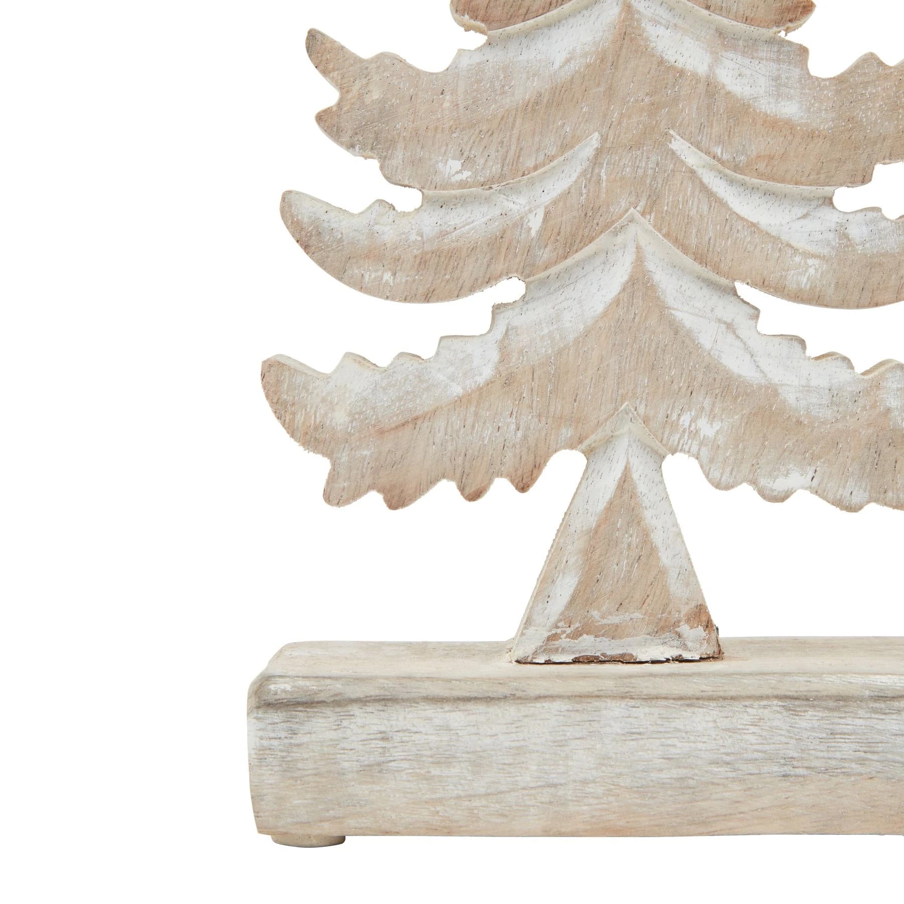 White Wash Collection Wooden Tiered Tree Decoration - Decorative, photo 3 of 3