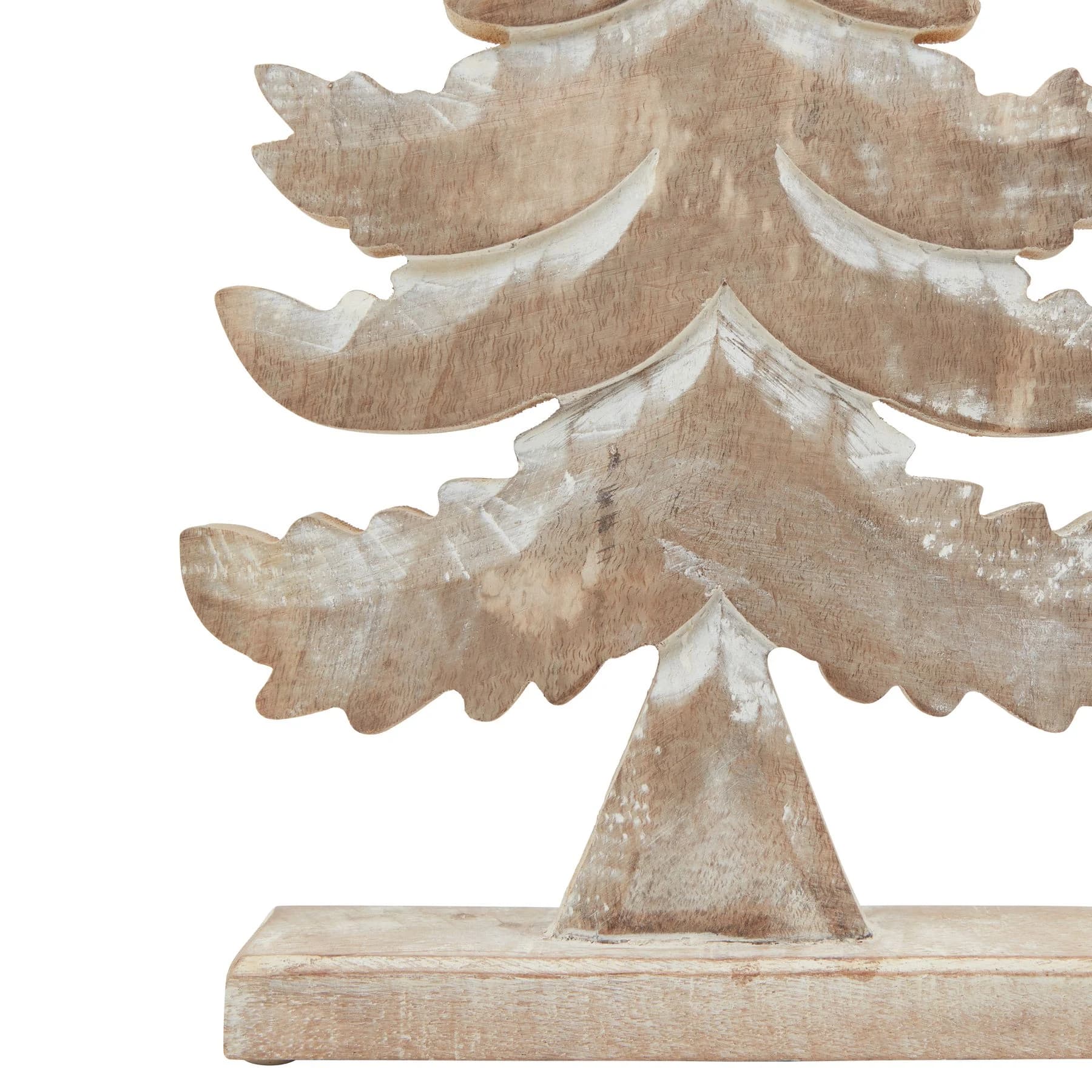 White Wash Collection Wooden Large Tiered Tree Decoration - Decorative, photo 3 of 3