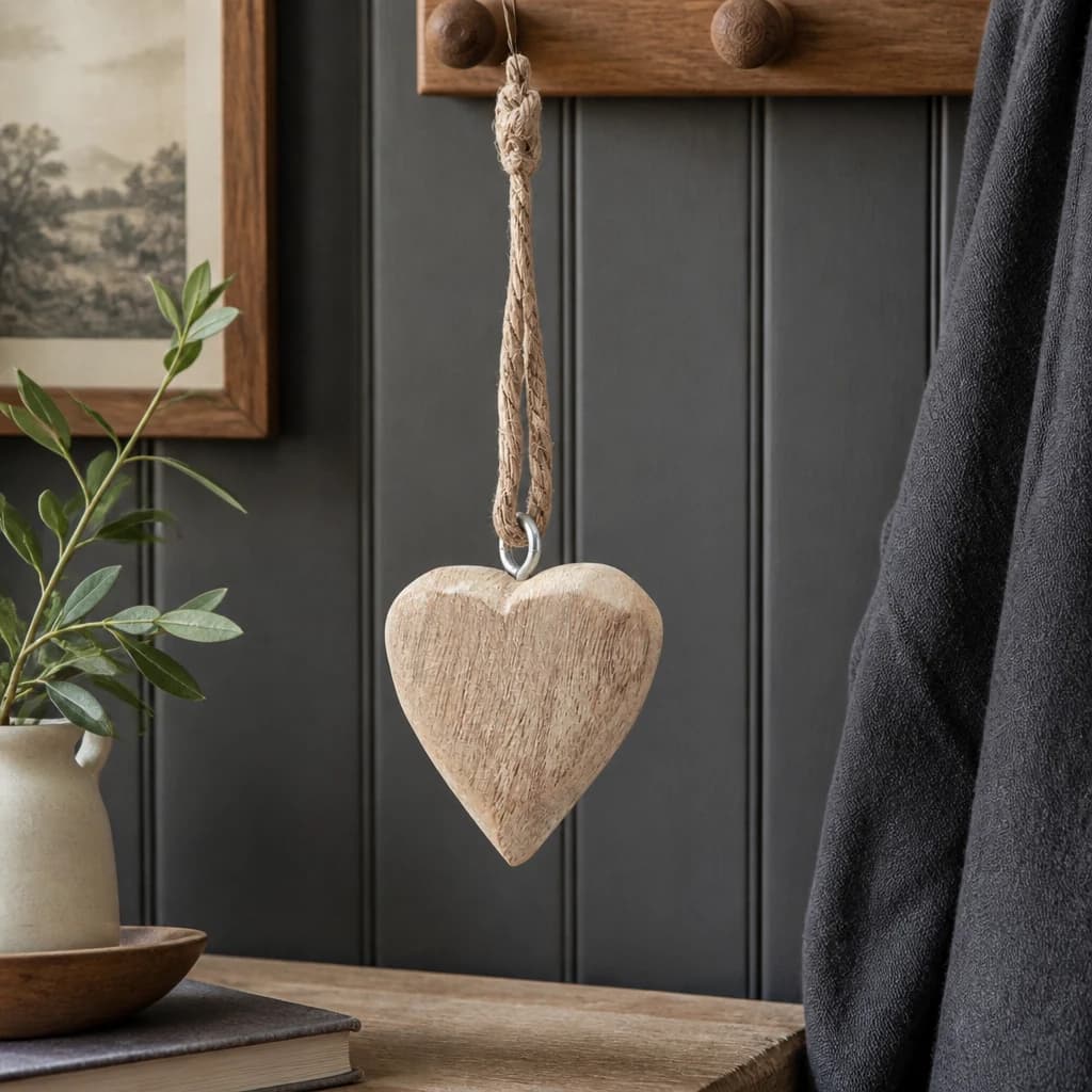 Pack Of 90 Wooden Heart Hanging Decorations - Decorative, photo 1 of 6