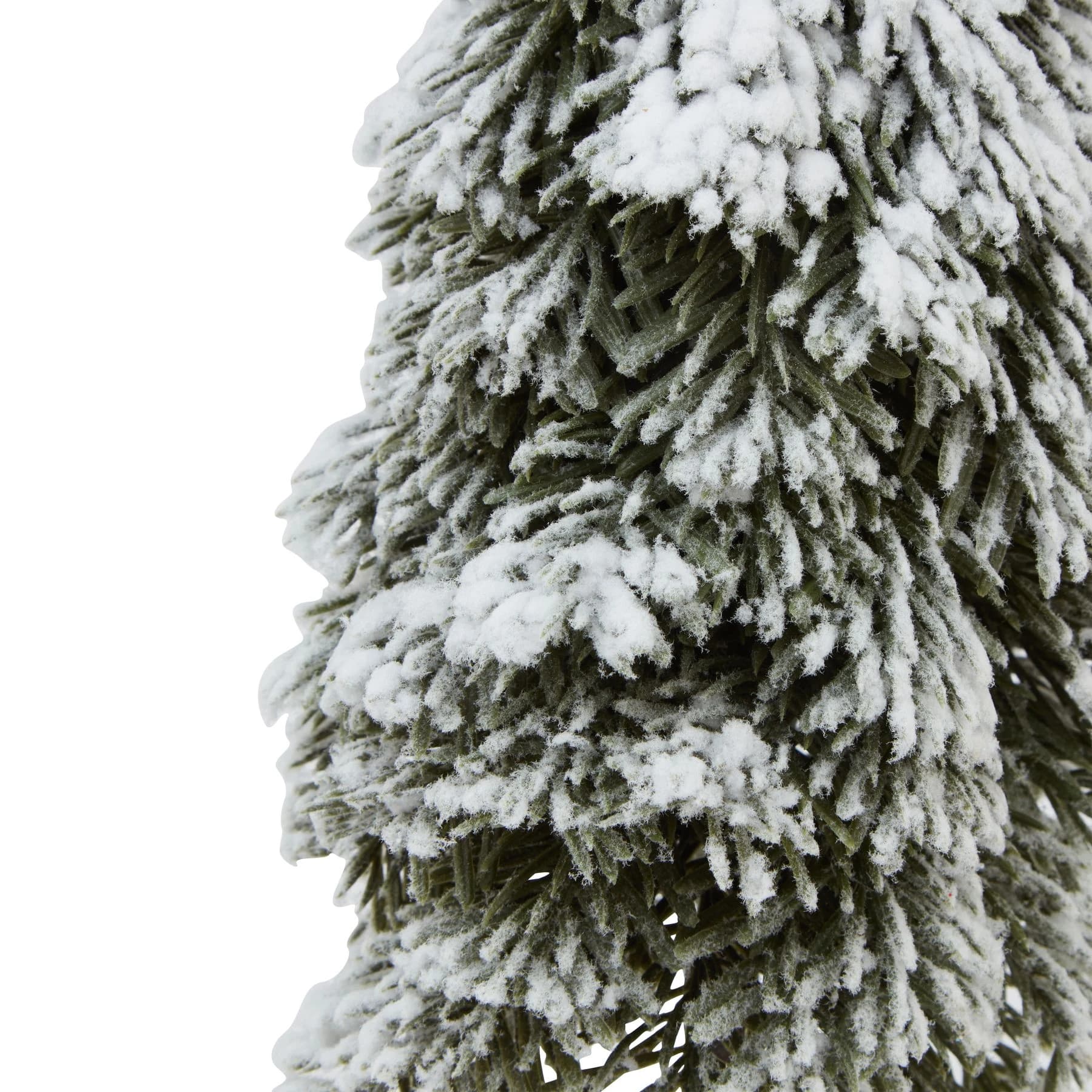 Medium Snowy Cedar Tree On Wood Block - Sculptures & ornaments, photo 3 of 4