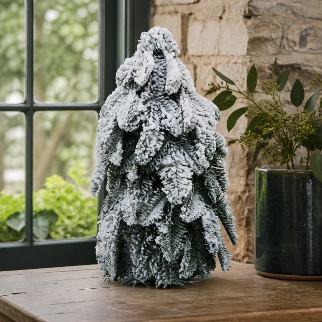 40cm Medium Snowy Fir Tree - Sculptures & ornaments, photo 1 of 2