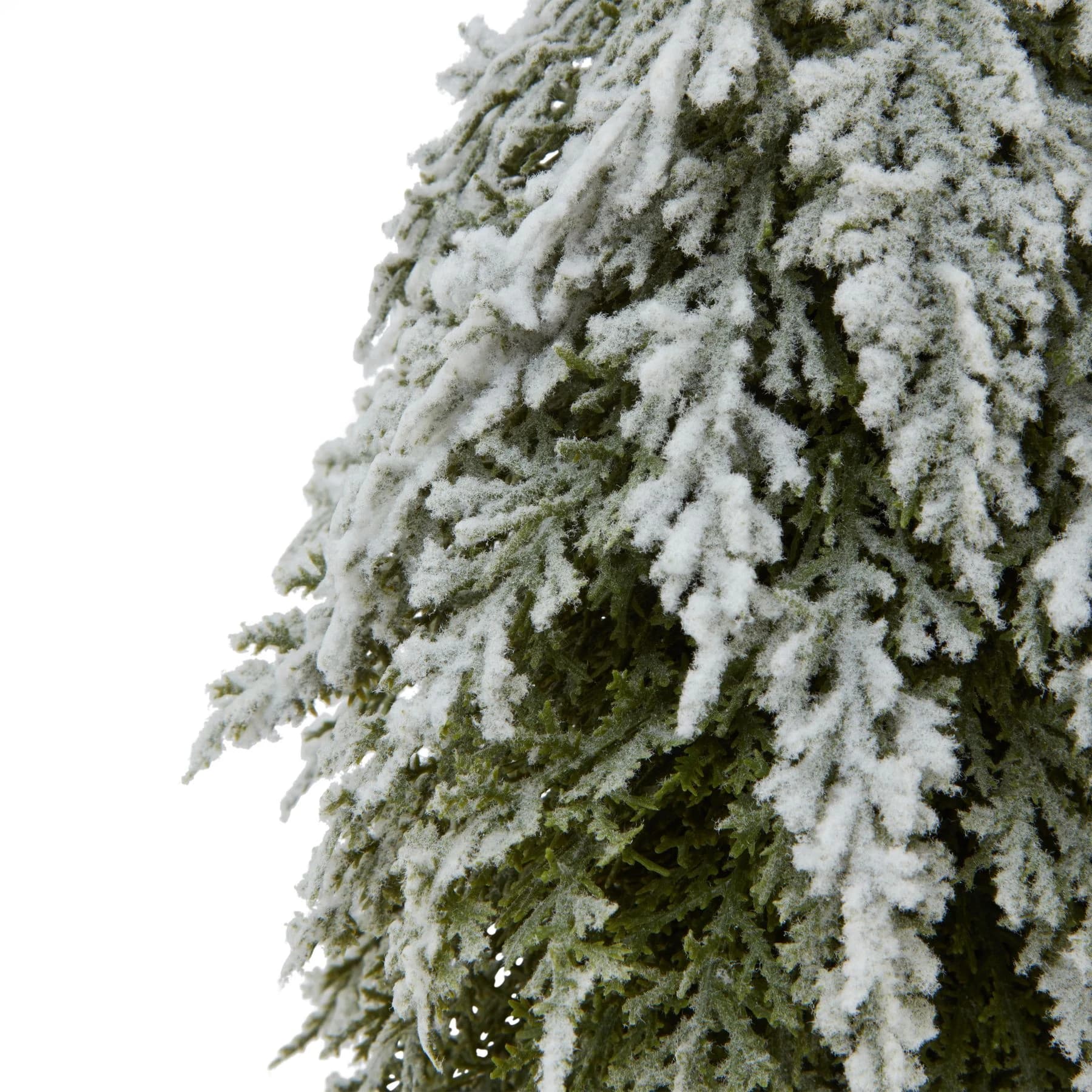 Small Snowy Fir Tree On Tall Wood Log - Sculptures & ornaments, photo 3 of 3