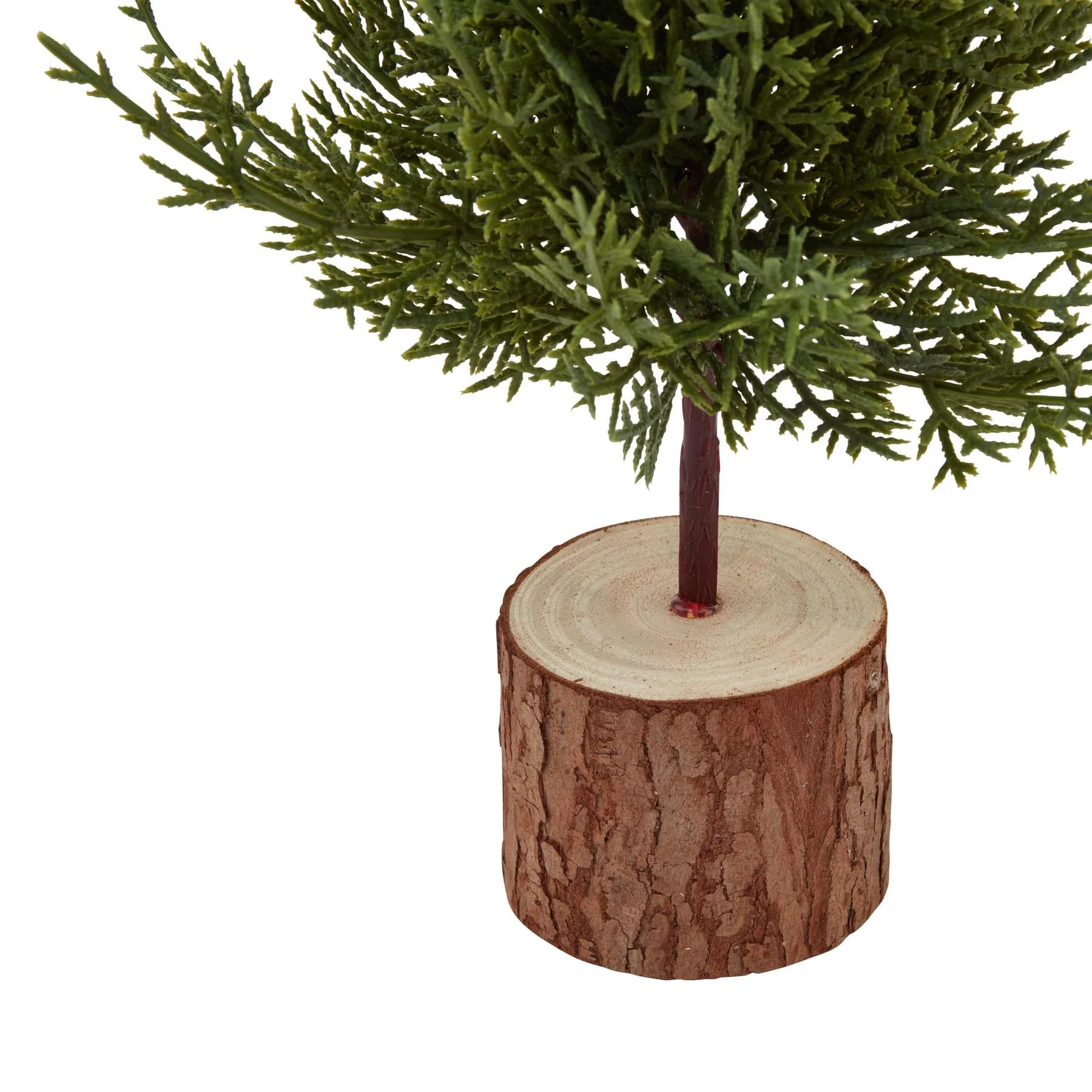 Small Green Fir Tree In Wood Log - Sculptures & ornaments, photo 3 of 3
