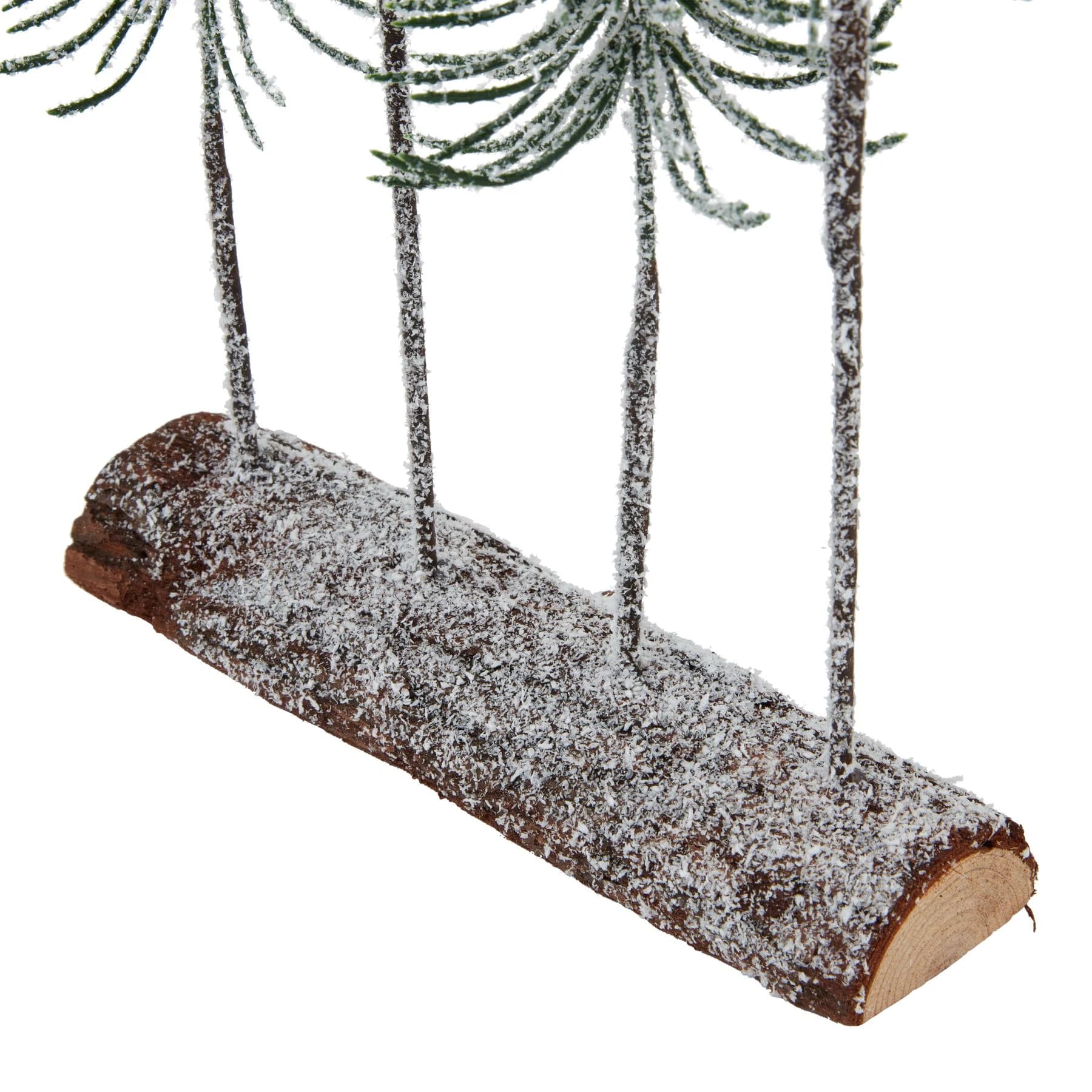 Medium Snowy Spindle Tree Quad In Wood Log - Sculptures & ornaments, photo 3 of 3
