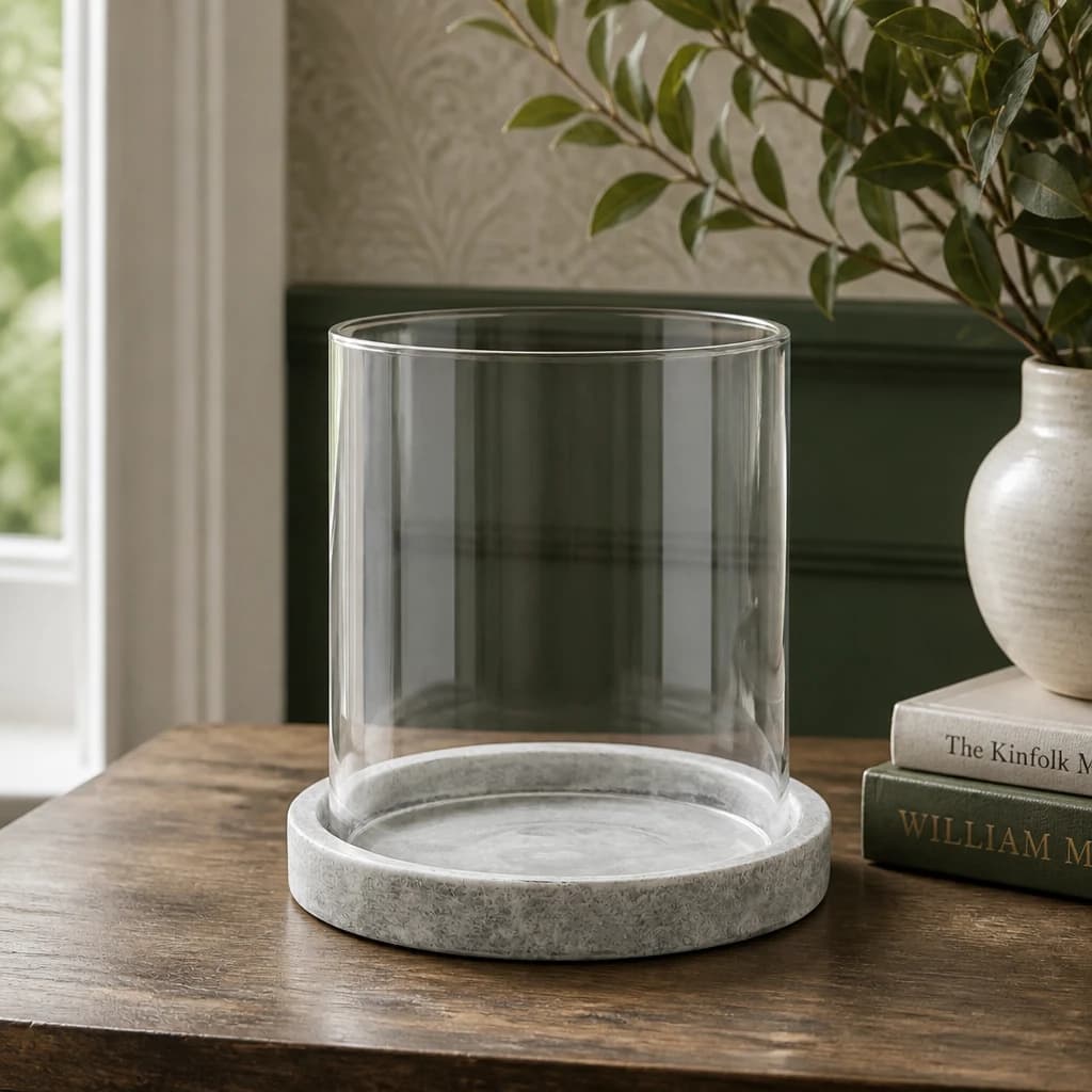 Athena Stone Hurricane Lantern
