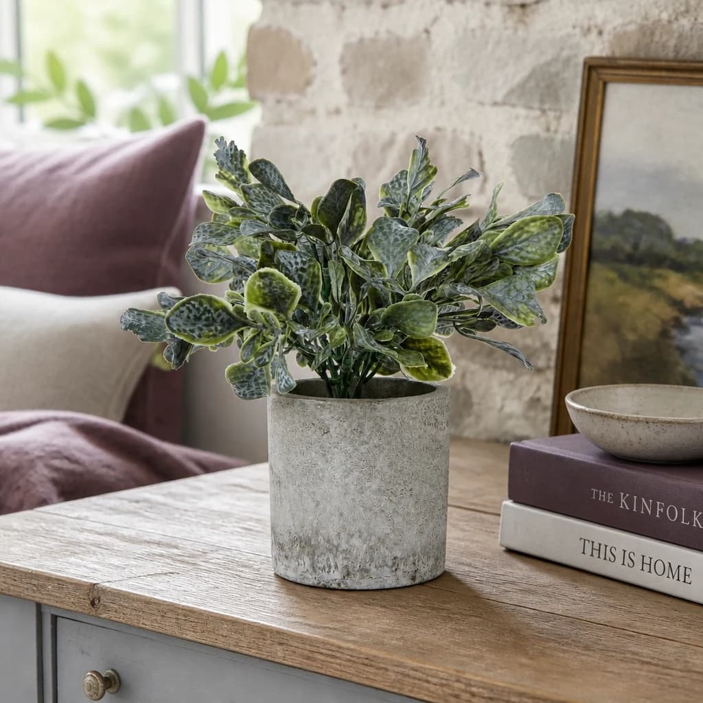 Small Giana Eucalyptus Plant In Grey Pot - Artificial plants & flowers, photo 1 of 2