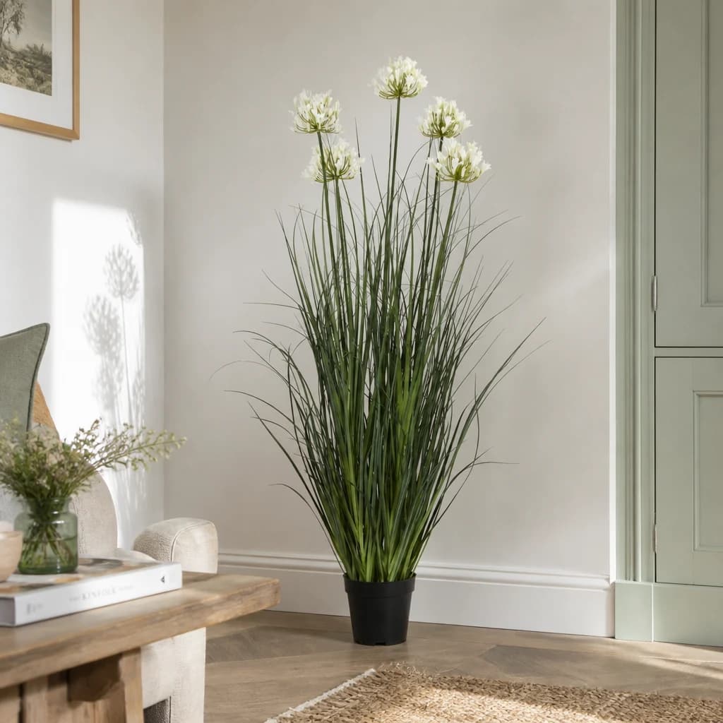 Large White Agapanthus Plant In Pot - Artificial plants & flowers, photo 1 of 4