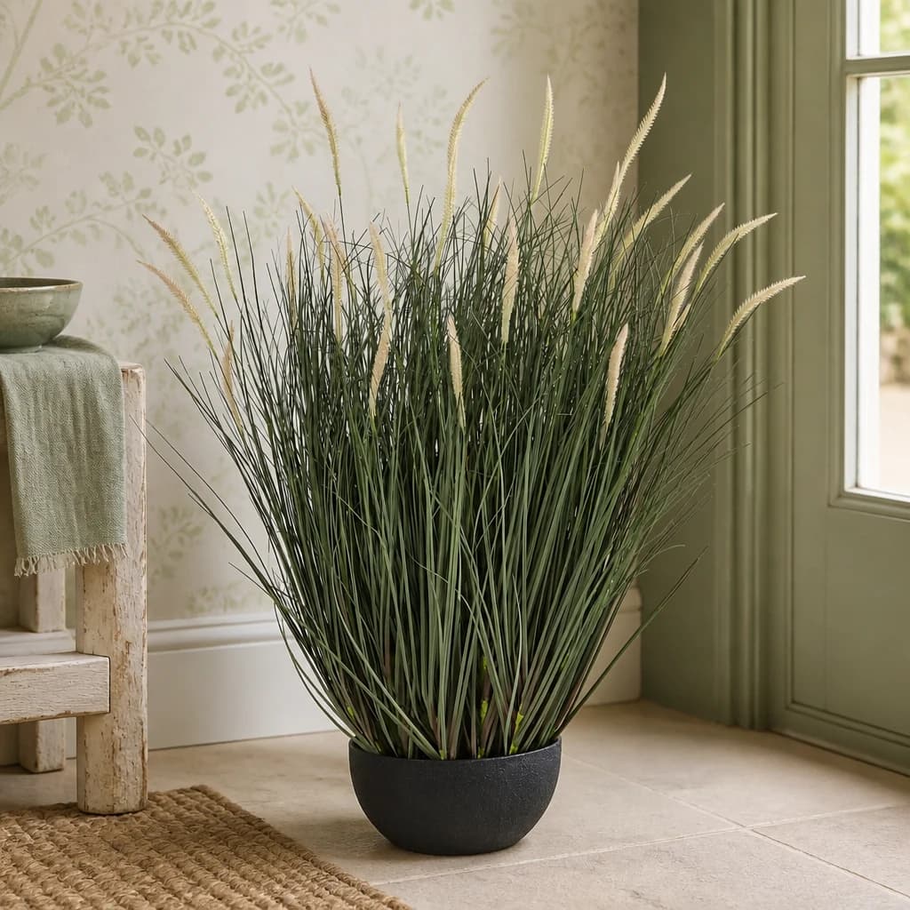 Large Fountain Grass Plant In Pot - Artificial plants & flowers, photo 1 of 4