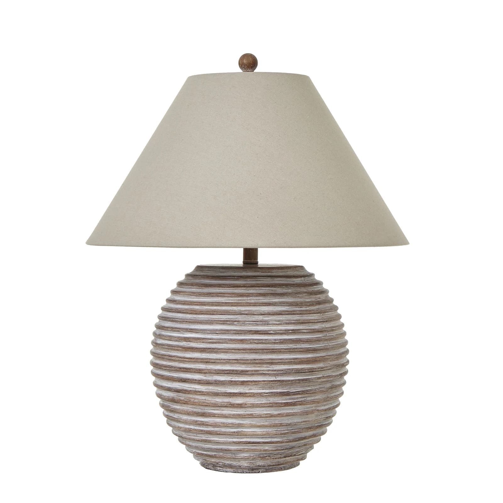 Saturn Table Lamp With Linen Shade - Table lamps, photo 2 of 5