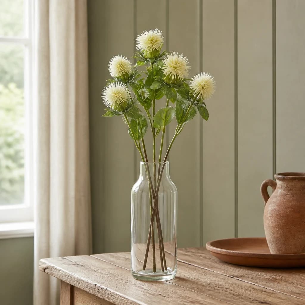 Cream Safflower Spray — Pack of 5 - Artificial plants & flowers, photo 1 of 3