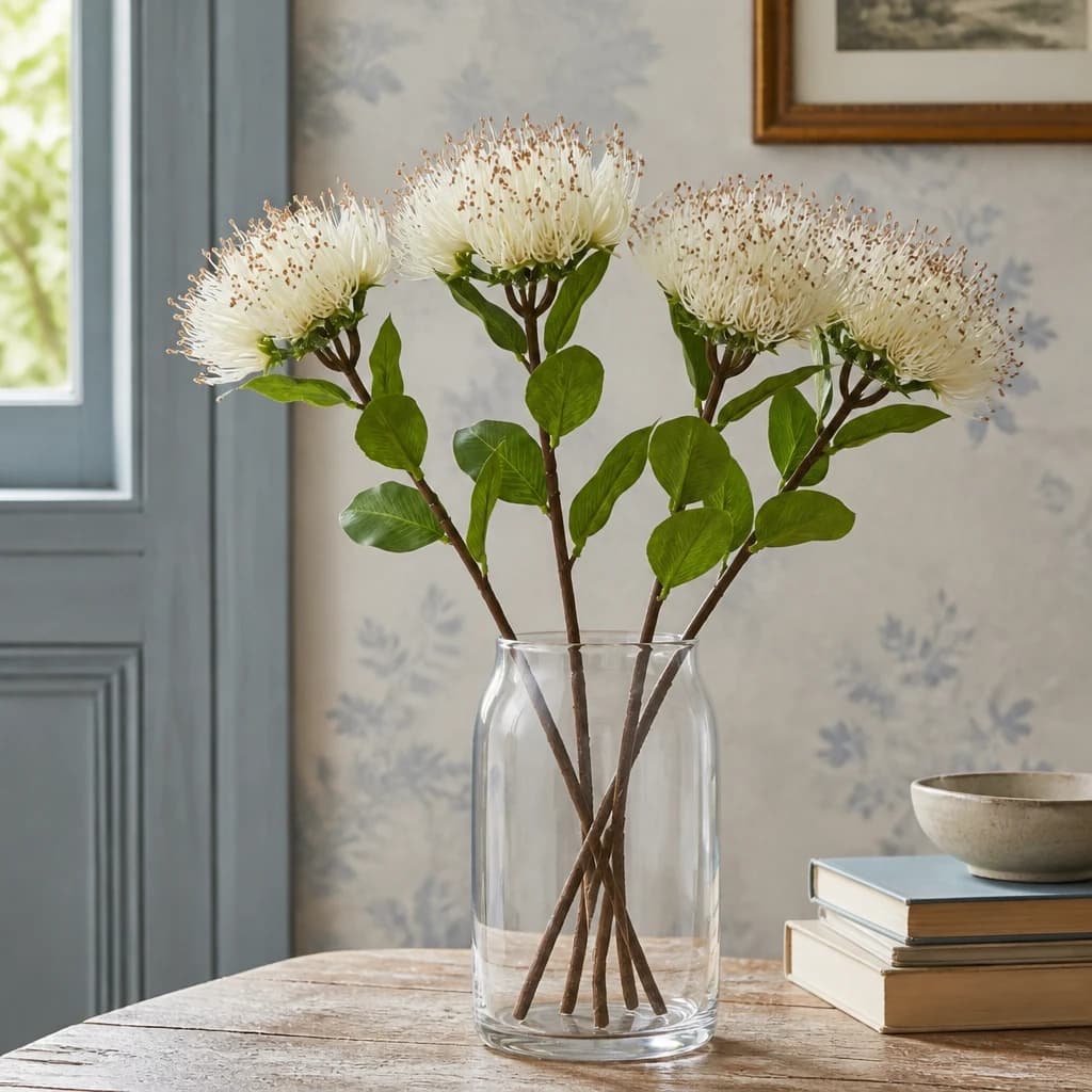 Cream Protea Nitida Stem — Pack of 5 - Artificial plants & flowers, photo 1 of 5
