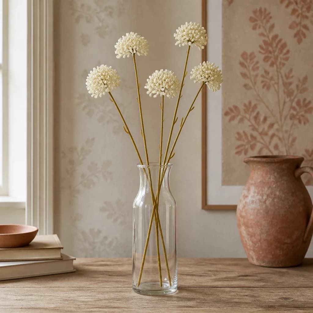 Cream Allium Spray — Pack of 5 - Artificial plants & flowers, photo 1 of 5