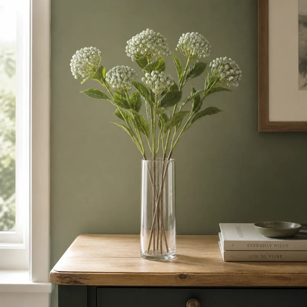 Blue Budding Hydrangea Spray — Pack of 5 - Artificial plants & flowers, photo 1 of 5