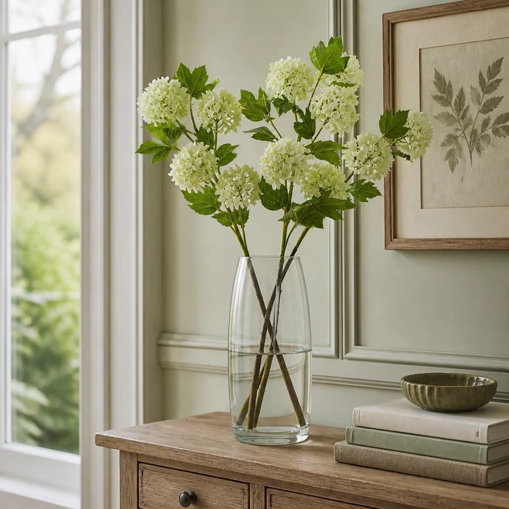 Green Snowball Viburnum Spray — Pack of 5 - Artificial plants & flowers, photo 1 of 5
