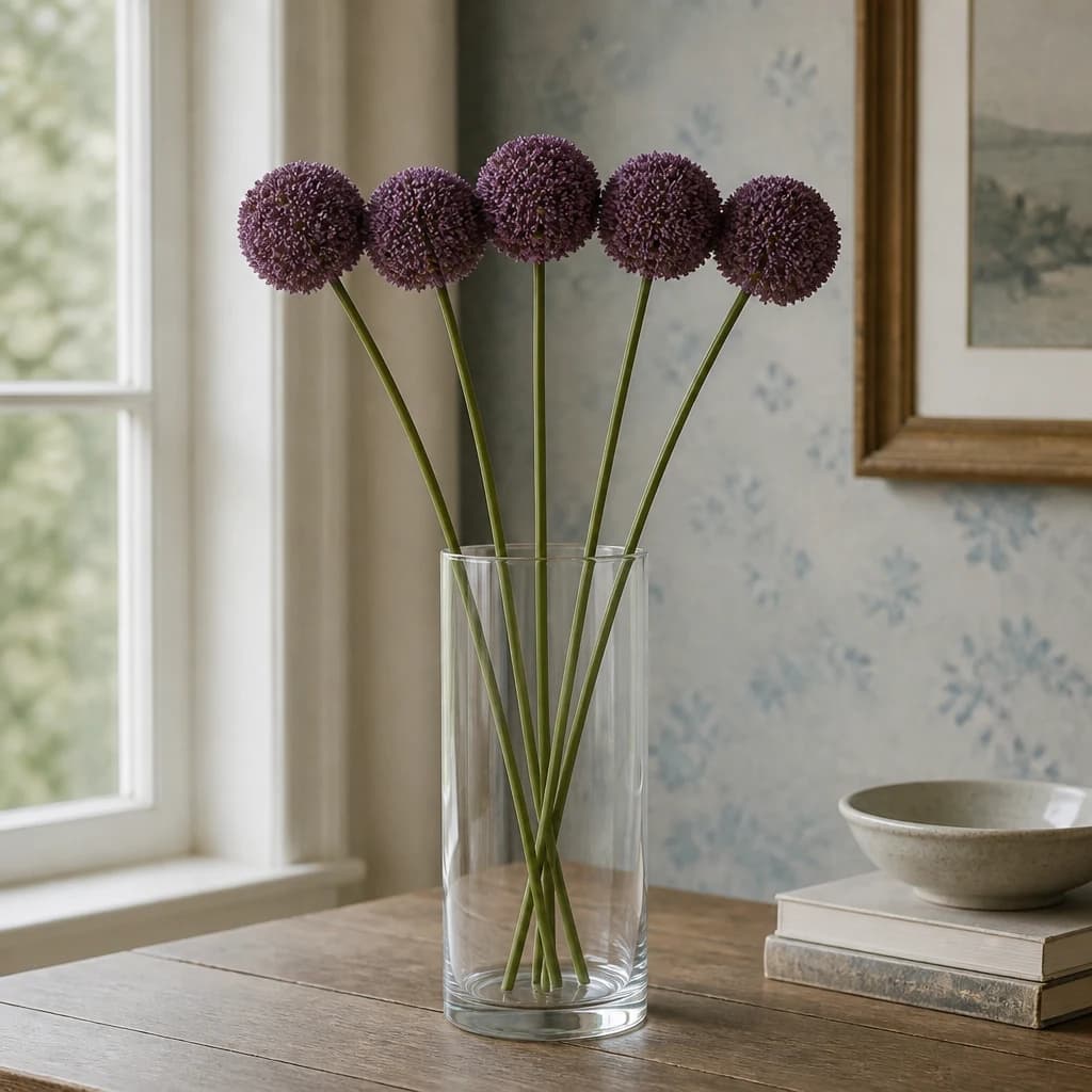Purple Allium Stem — Pack of 5 - Artificial plants & flowers, photo 1 of 3