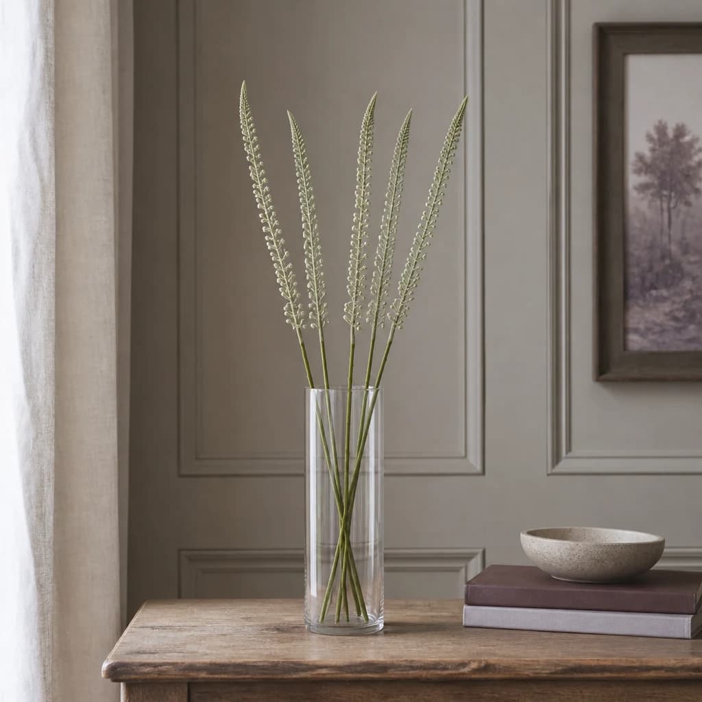 White Eremurus Stem — Pack of 5 - Artificial plants & flowers, photo 1 of 3