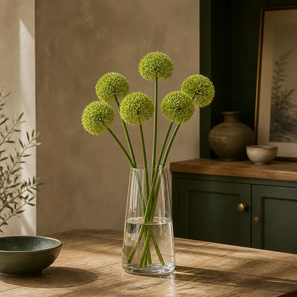 Green Medium Allium Stem — Pack of 5 - Artificial plants & flowers, photo 1 of 3