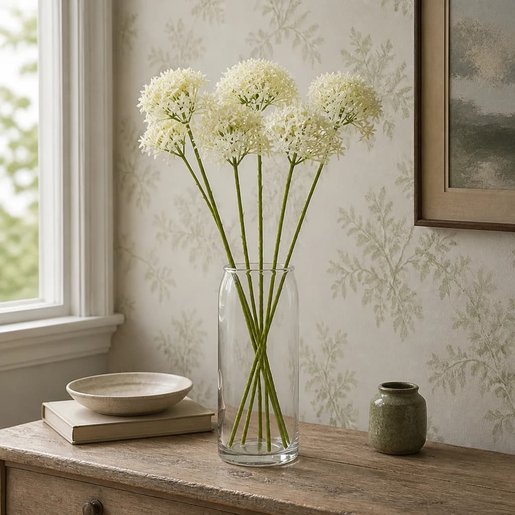 Cream Crown Hydrangea Stem — Pack of 5 - Artificial plants & flowers, photo 1 of 3