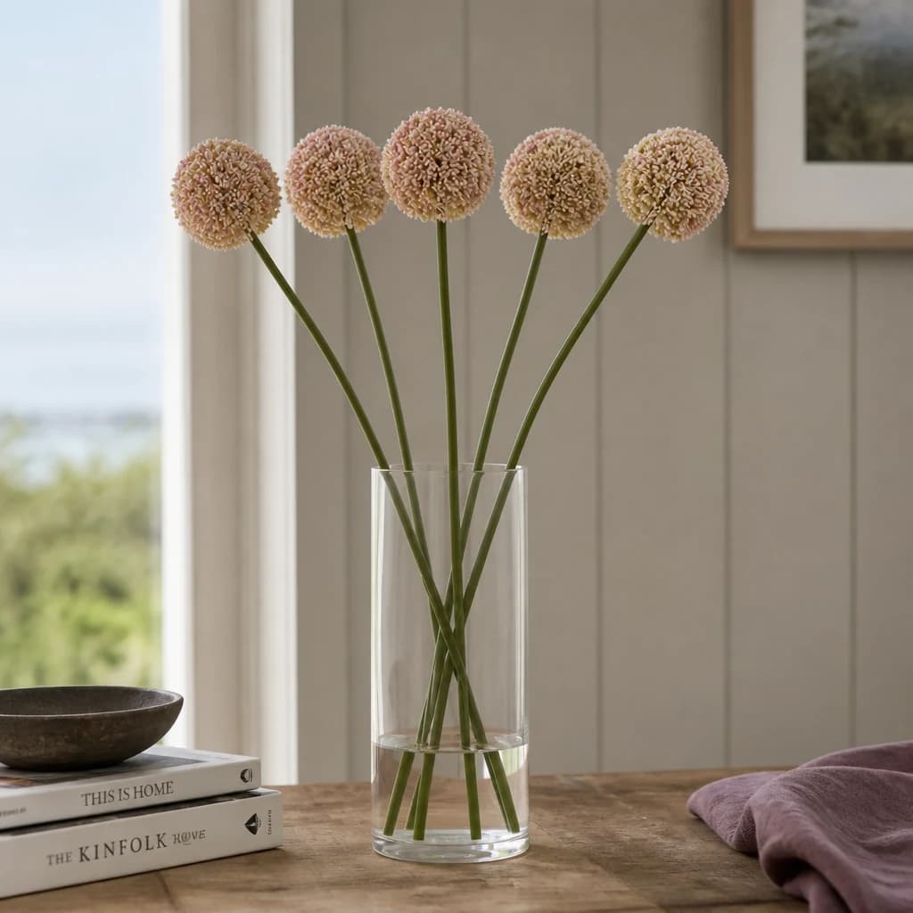 Pink Allium Stem — Pack of 5 - Artificial plants & flowers, photo 1 of 5