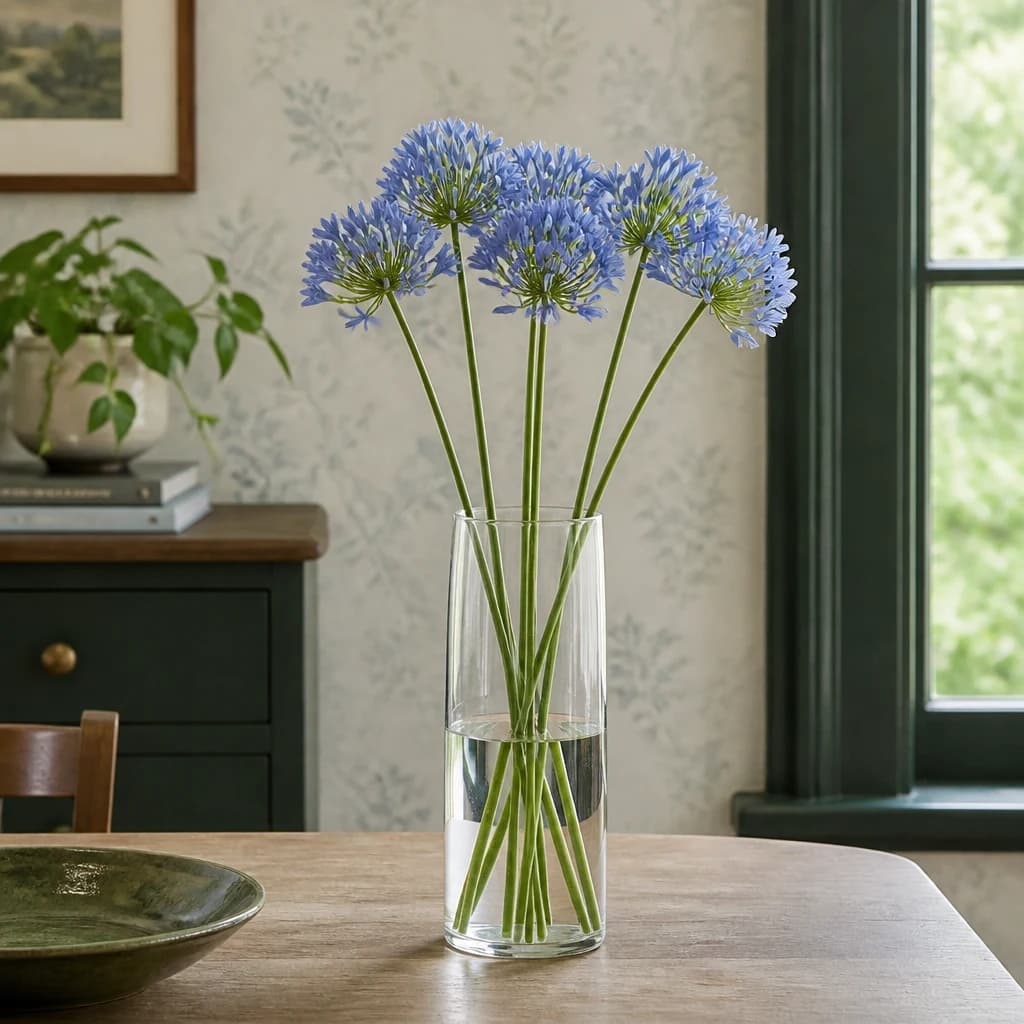 Blue Agapanthus Stem — Pack of 5 - Artificial plants & flowers, photo 1 of 5