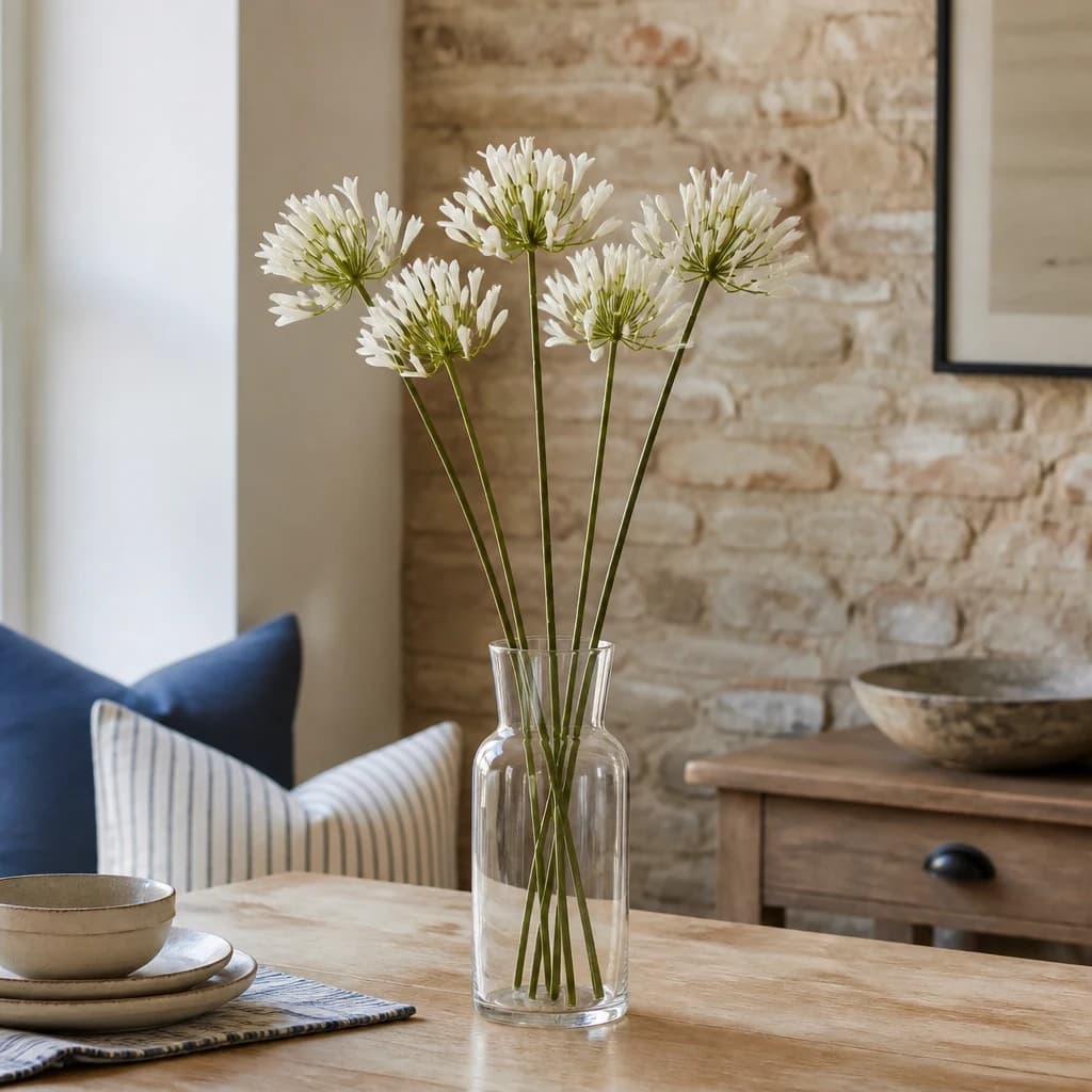Cream Agapanthus Spray — Pack of 5 - Artificial plants & flowers, photo 1 of 5