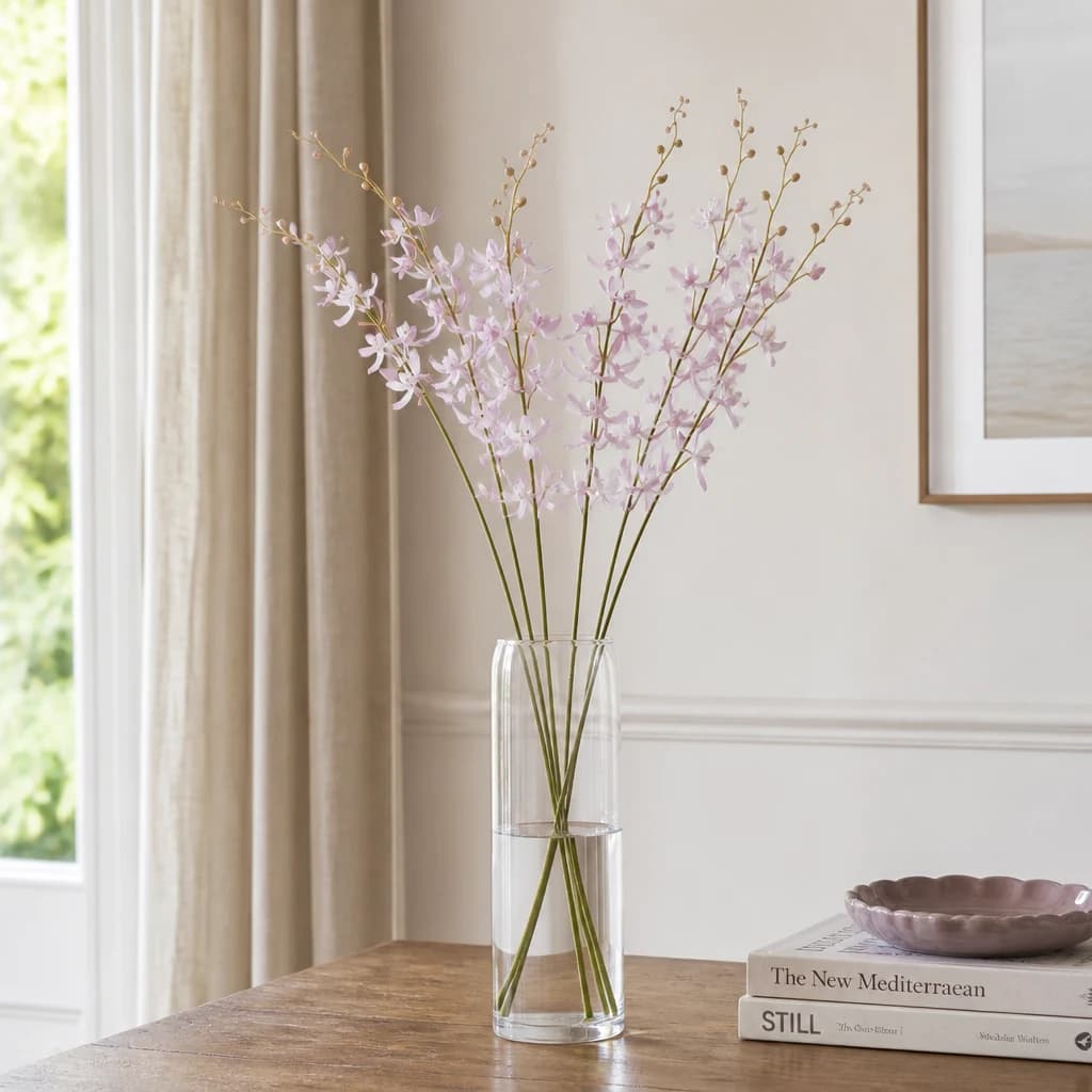 Lilac Cymbidium Spray — Pack of 5 - Artificial plants & flowers, photo 1 of 5