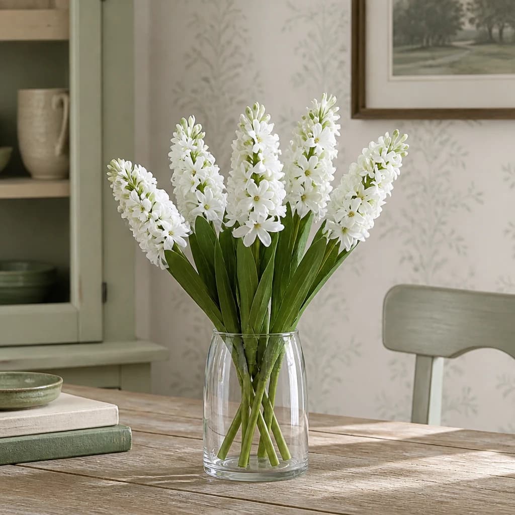 White Hyacinth Stem — Pack of 5 - Artificial plants & flowers, photo 1 of 5