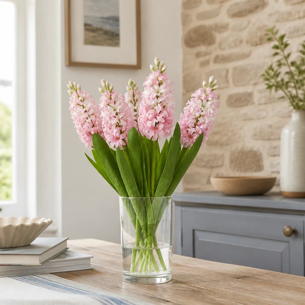 Pink Hyacinth Stem — Pack of 5 - Artificial plants & flowers, photo 1 of 5