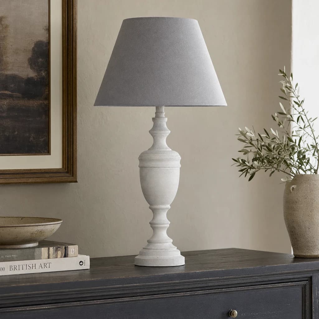 Lentia Urn Table Lamp With Linen Shade - Vases, photo 1 of 4