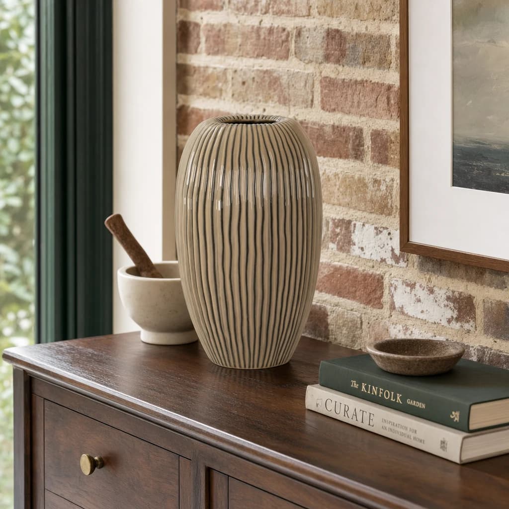 Pallida Collection Large Striped Vase - Vases, photo 1 of 4