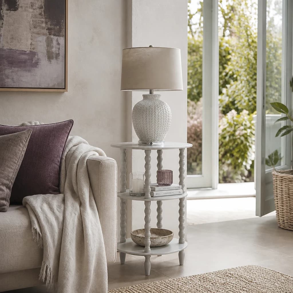 The Camden Collection Tall Round Side Table