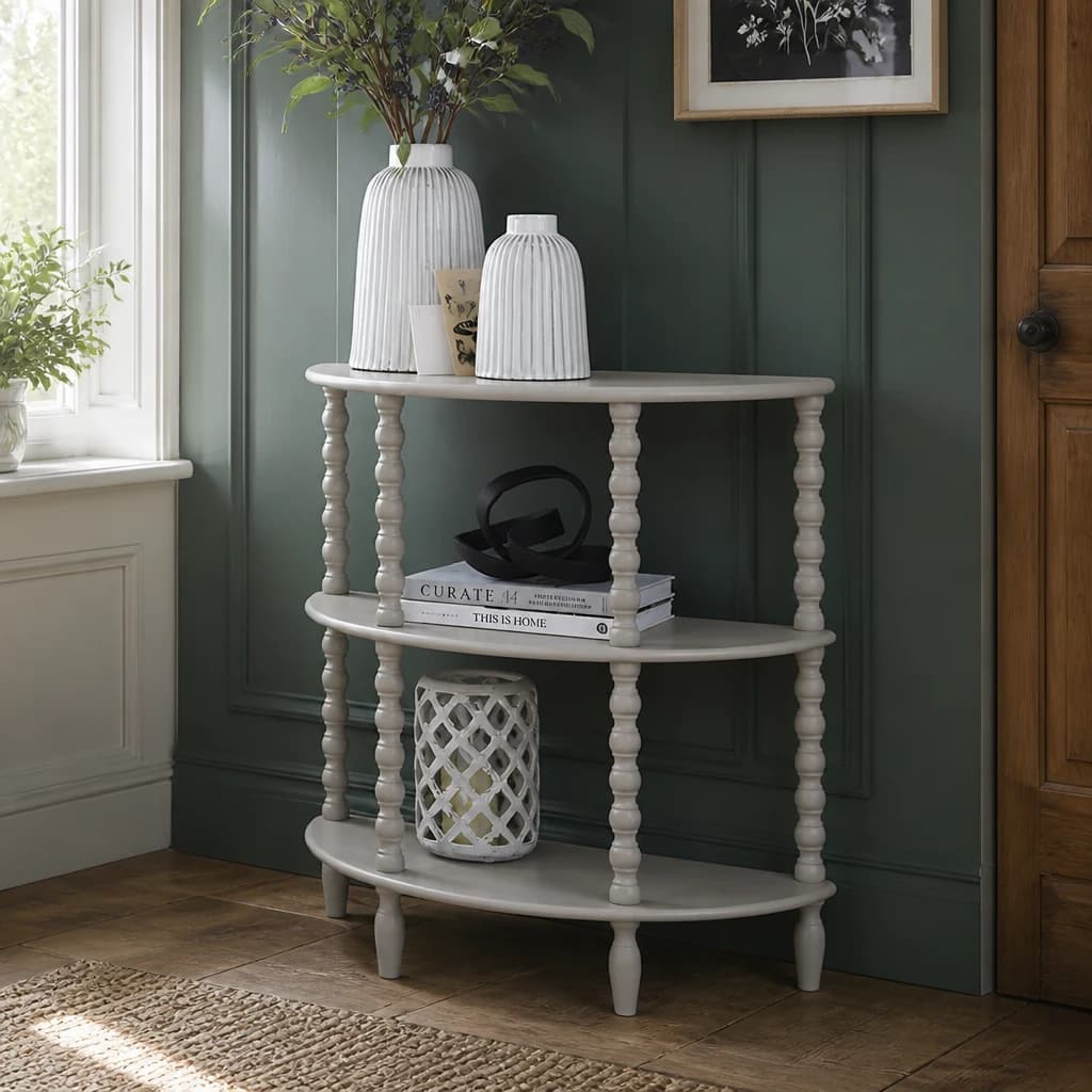 The Camden Collection Half Moon 3 Tier Table - Tables, photo 1 of 5