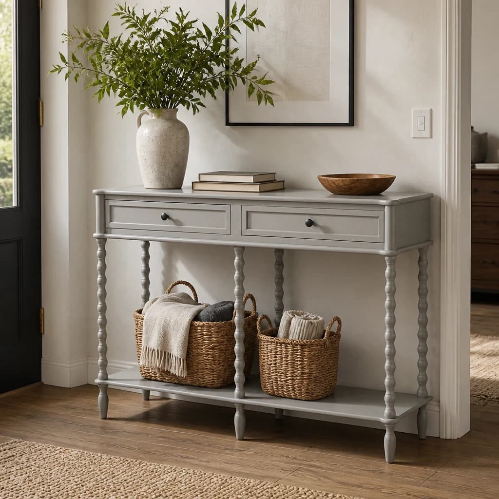 The Camden Collection Large Two Drawer Console Table - Console tables, photo 1 of 5