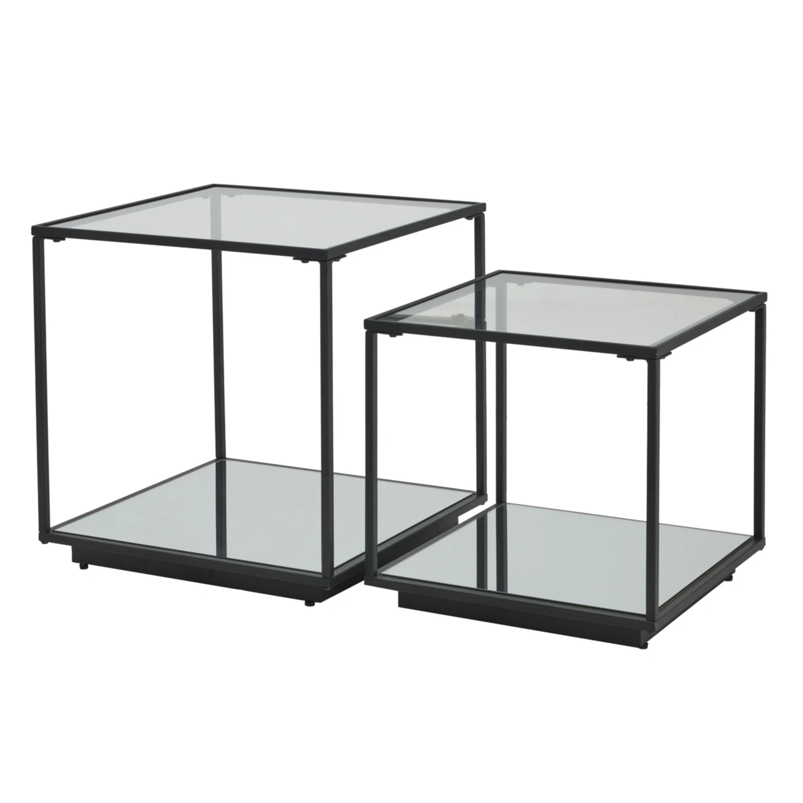 Lennox Black Framed Set Of 2 Side Tables - Tables, photo 3 of 5
