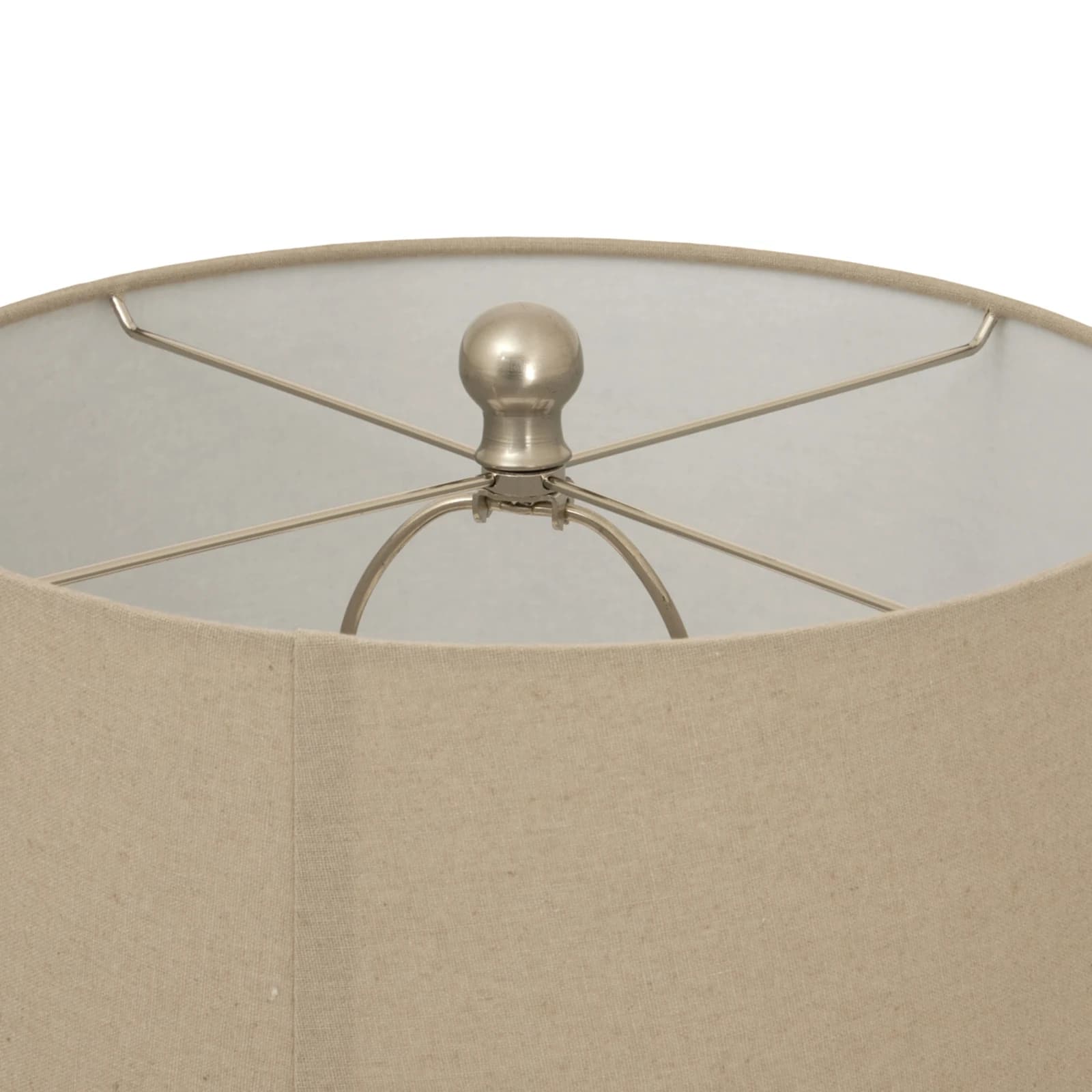 Twill Weave Ceramic Table Lamp With Linen Shade - Table lamps, photo 5 of 5