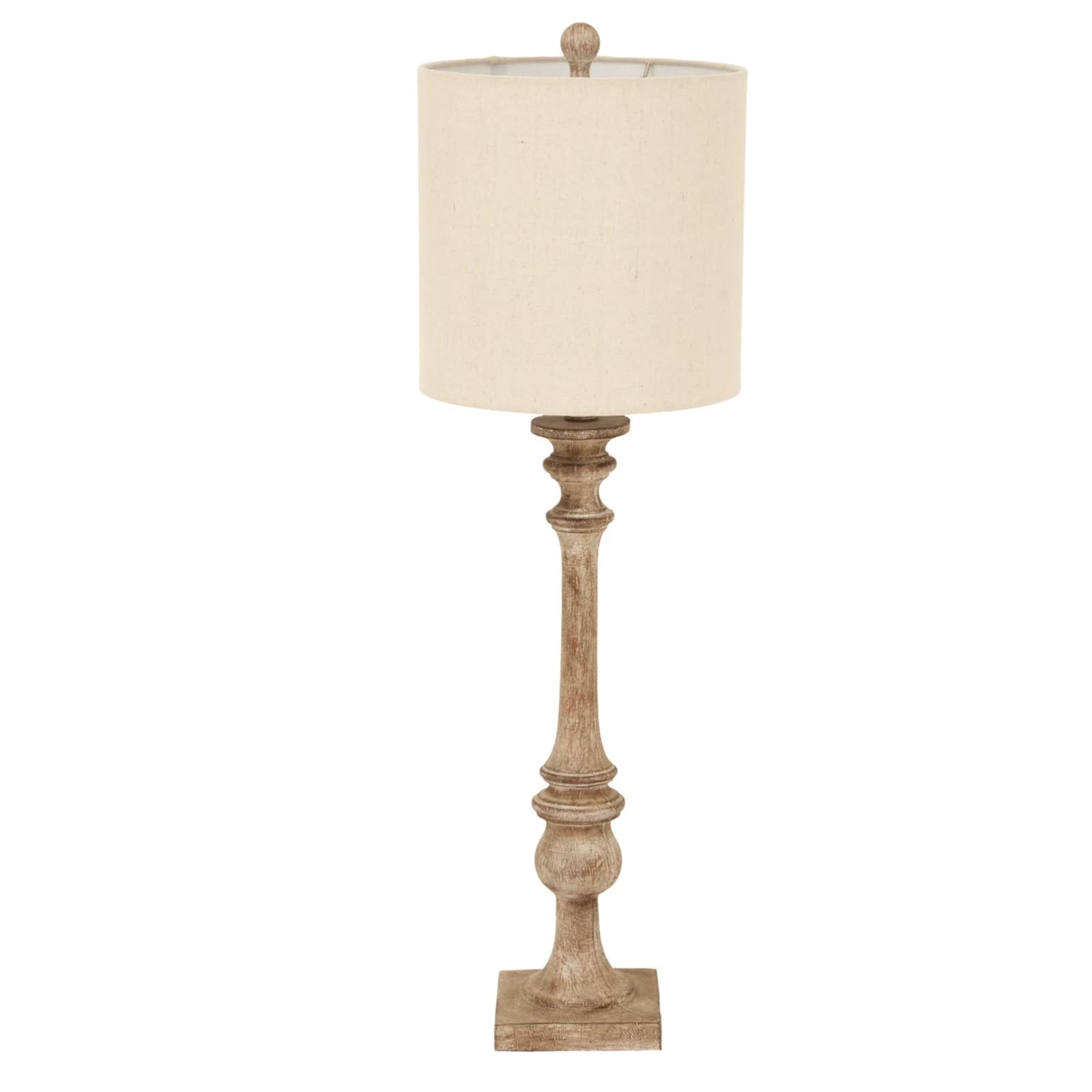 Pallido Candlestick Table Lamp With Linen Shade - Table lamps, photo 2 of 5