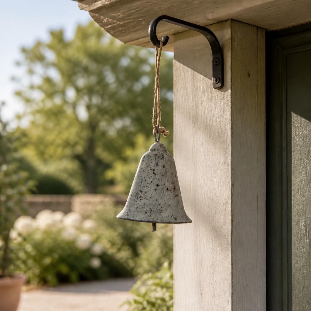 Rustic Metal Hanging Bell - Sculptures & ornaments, photo 1 of 4